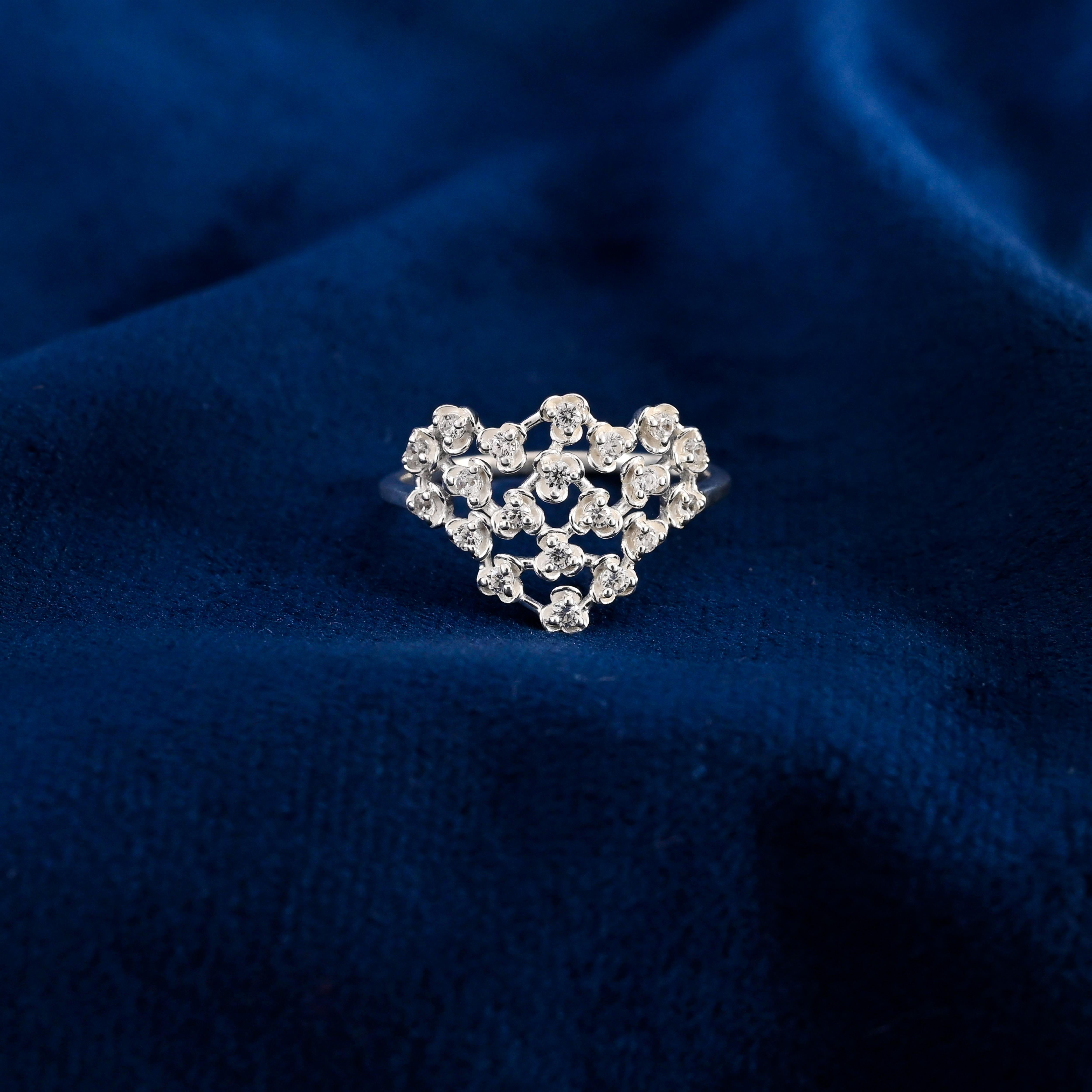 Fayza Silver Zircon Ring