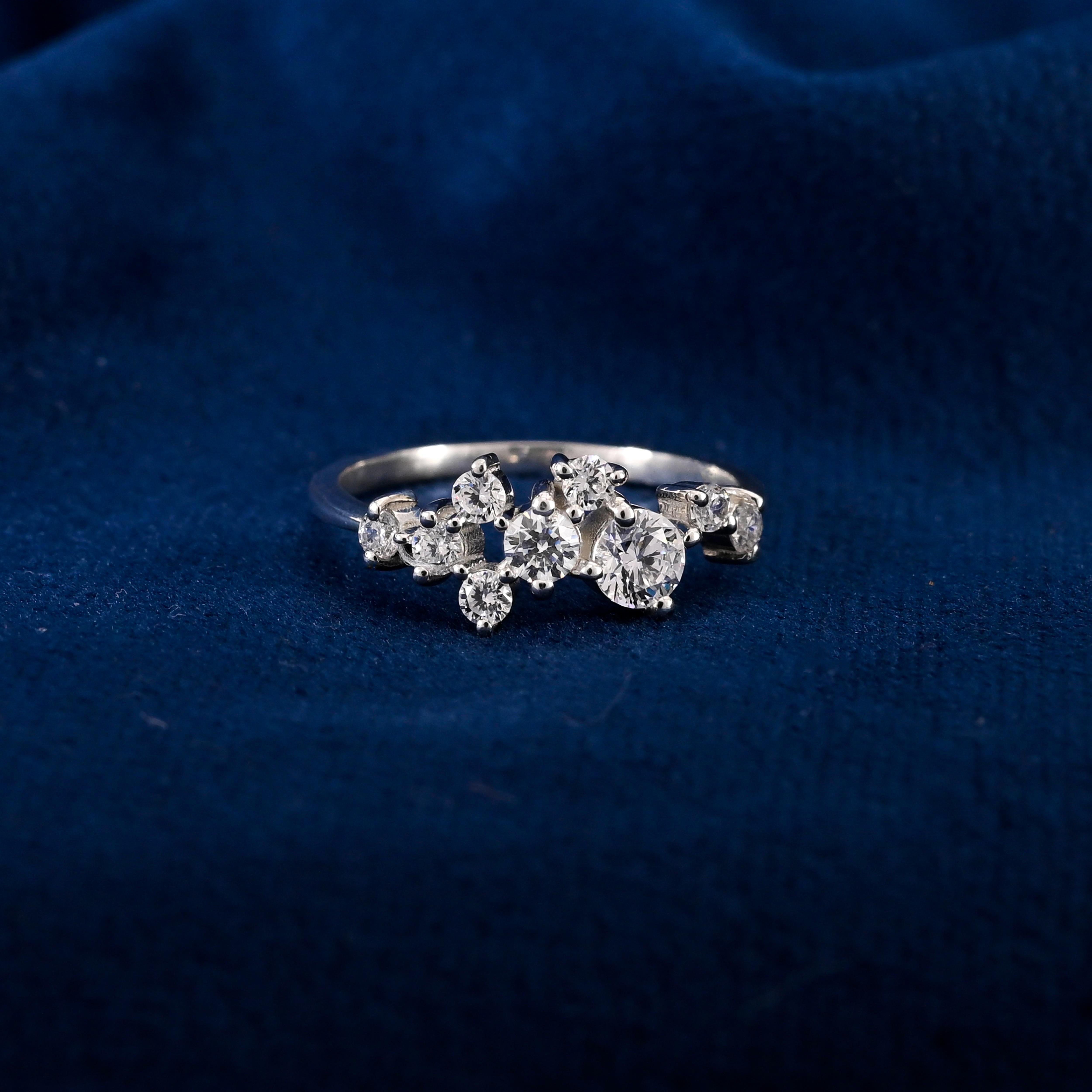Daizy Silver Zircon Ring