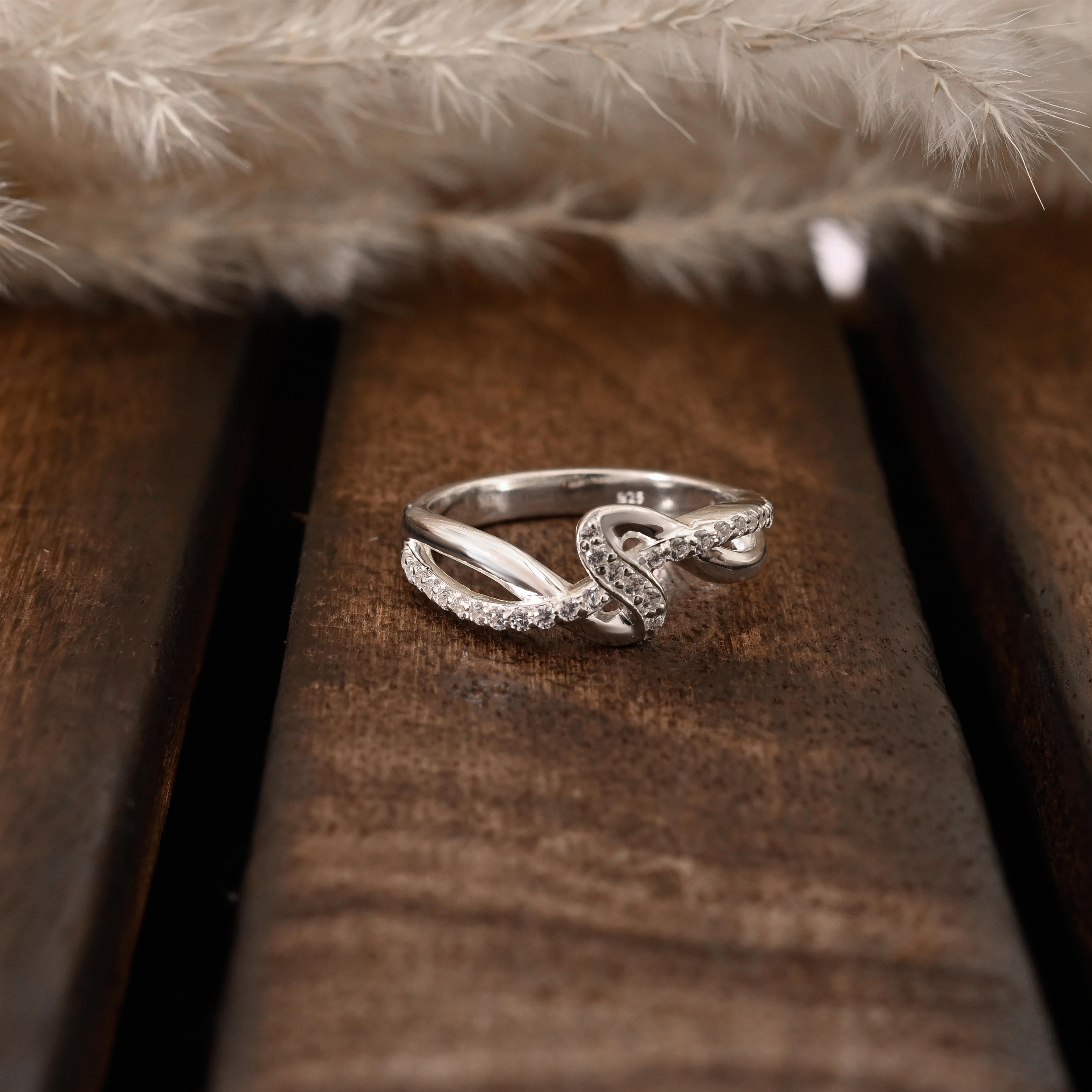 Bruna Silver Zircon Ring