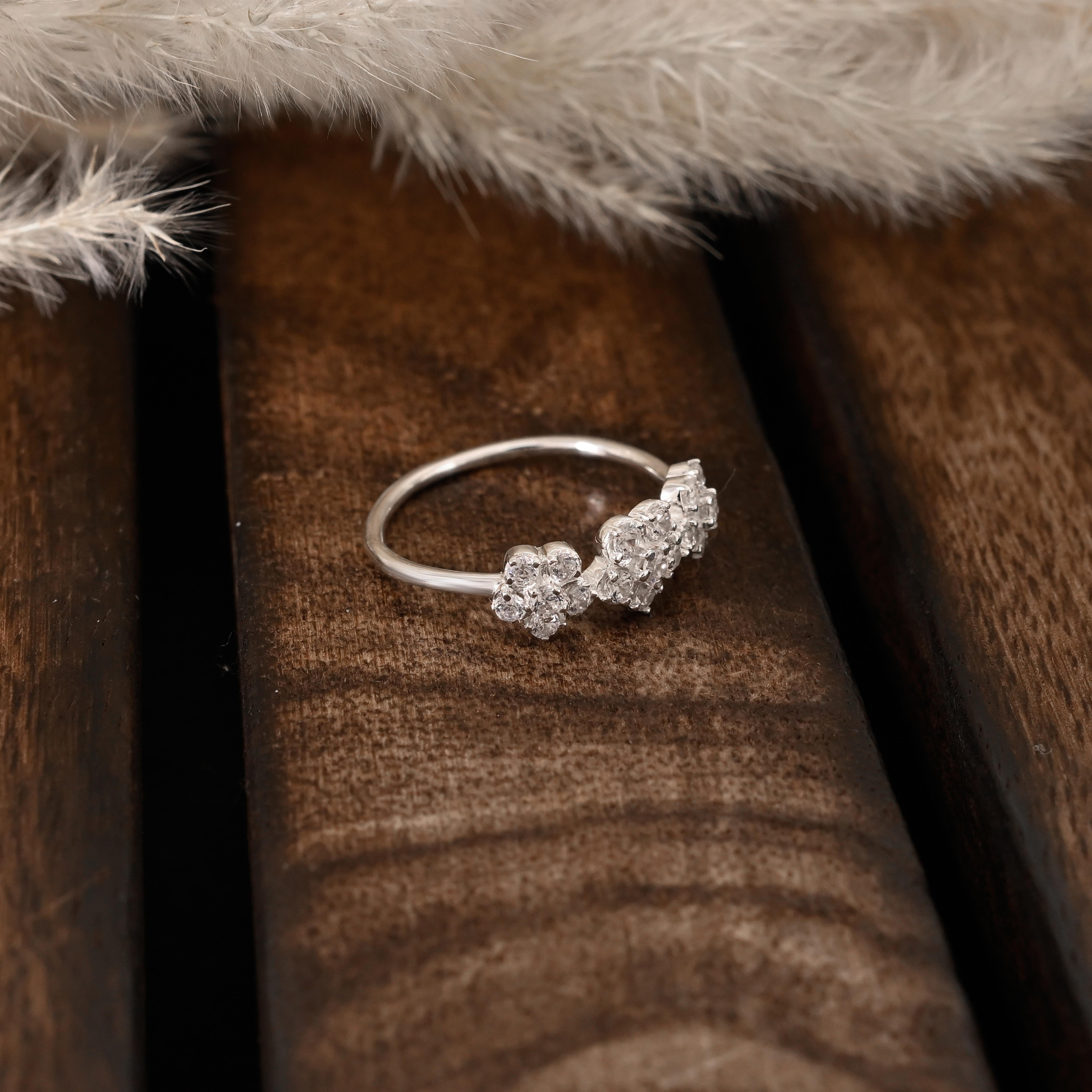 Alexandra Silver Zircon Ring