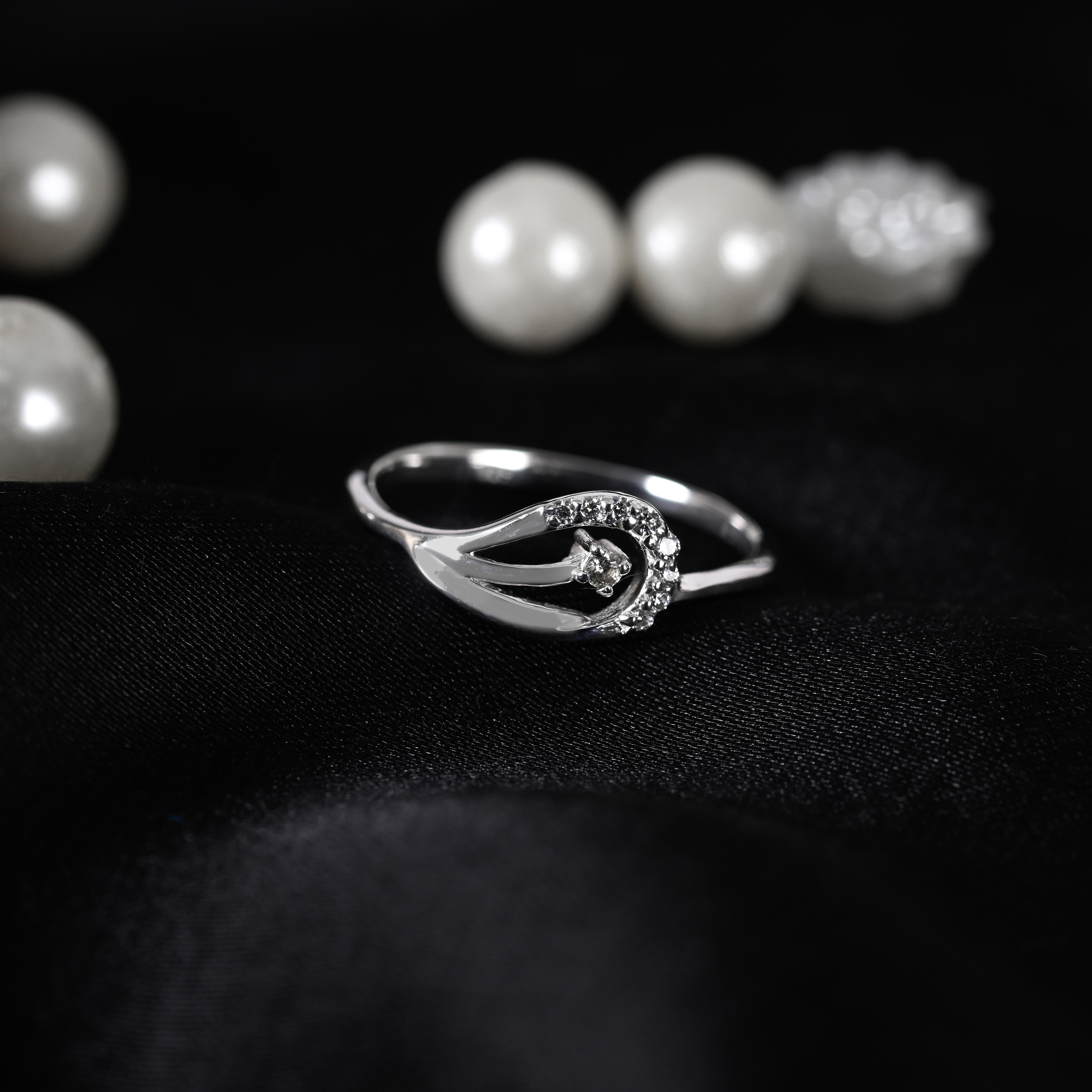 Emilia Silver Zircon Ring