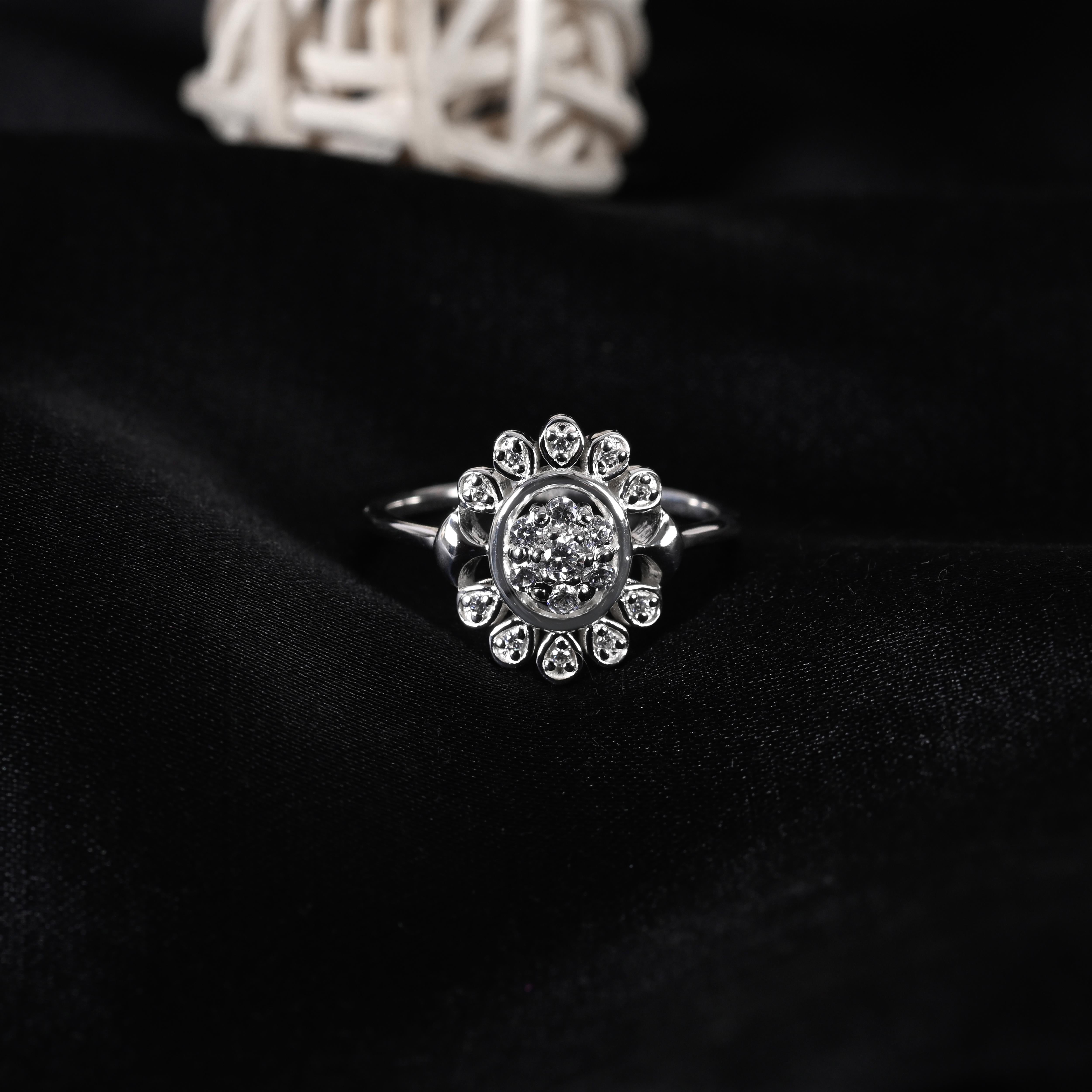 Dacia Silver Zircon Ring