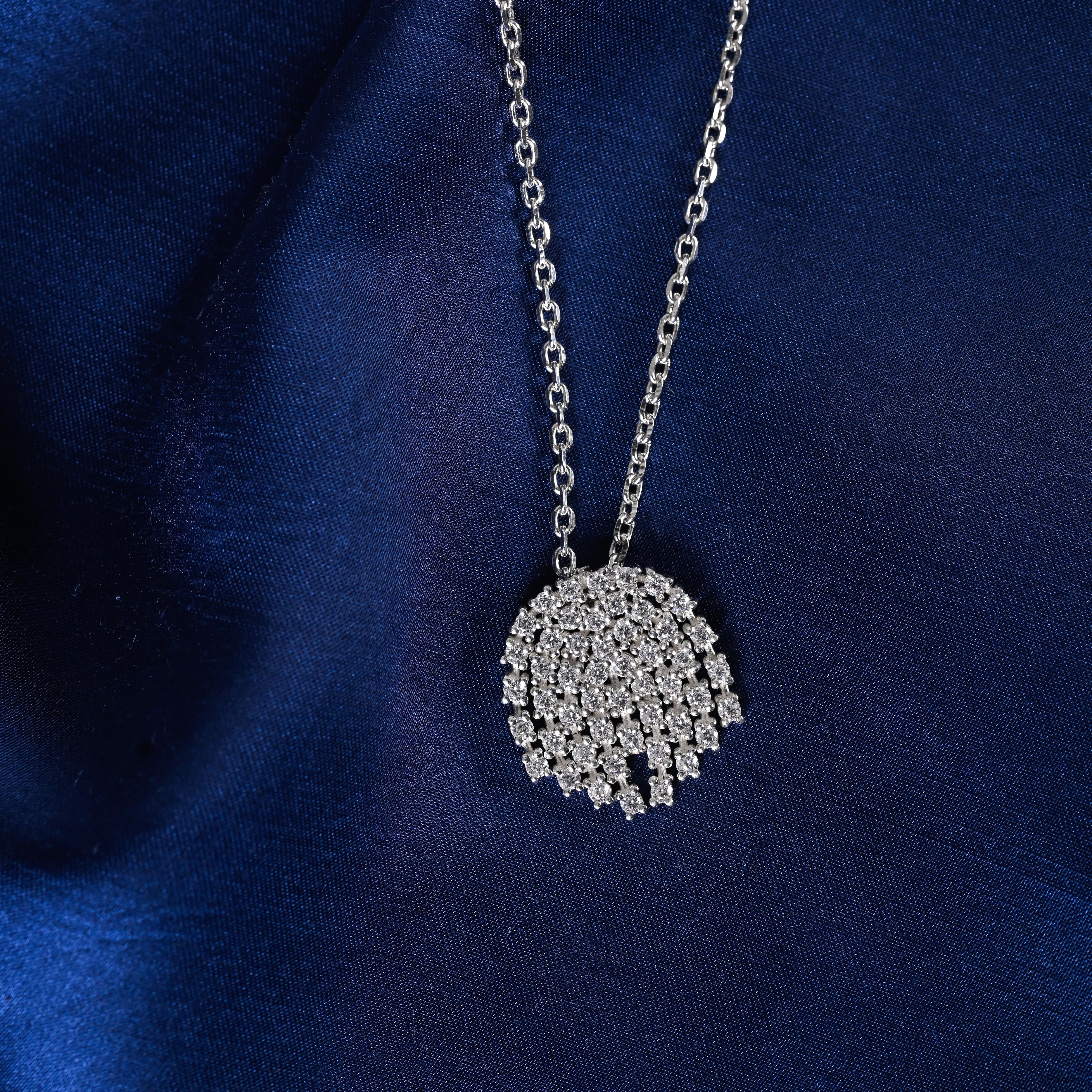 Rose Silver Necklace