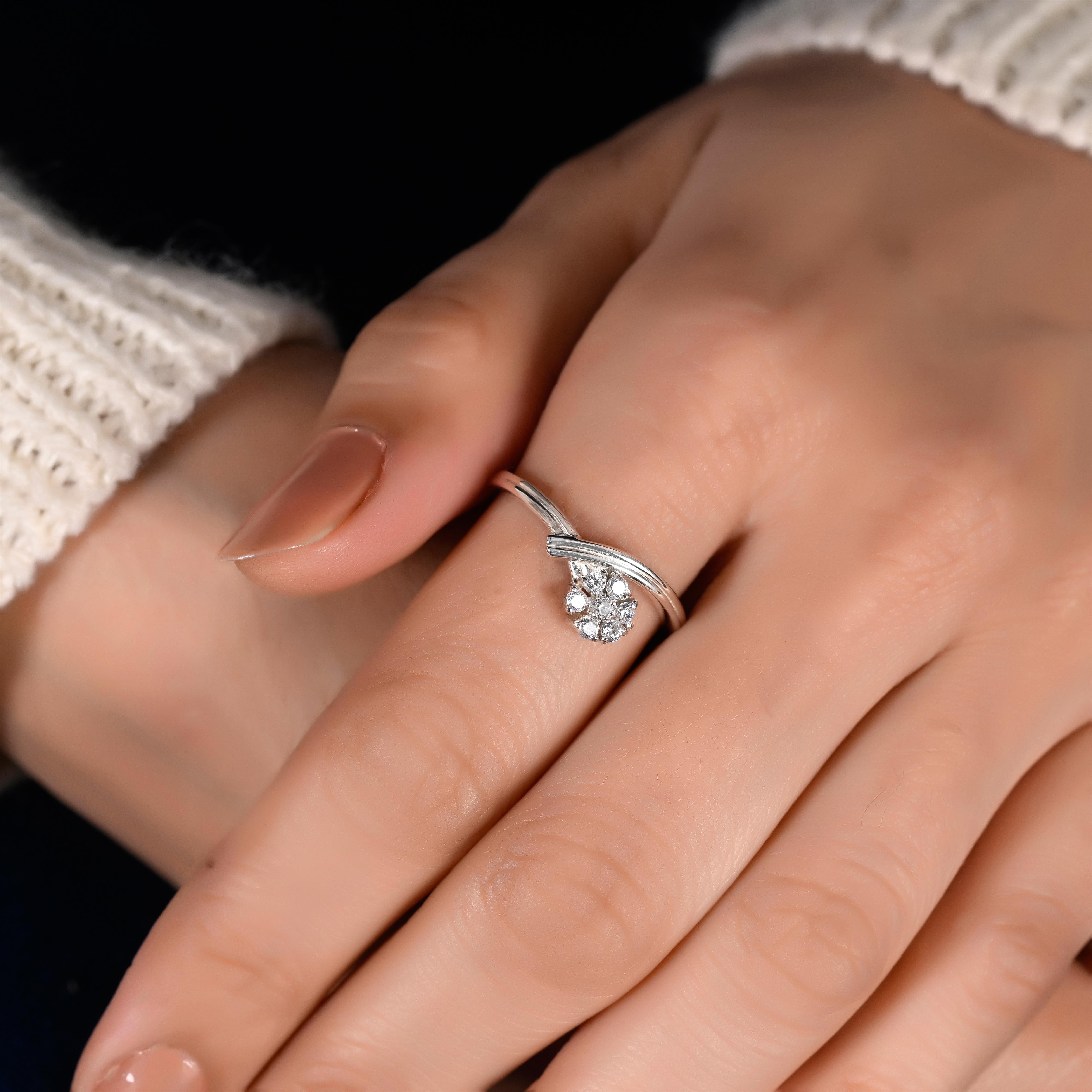 Victoria Silver Zircon Ring