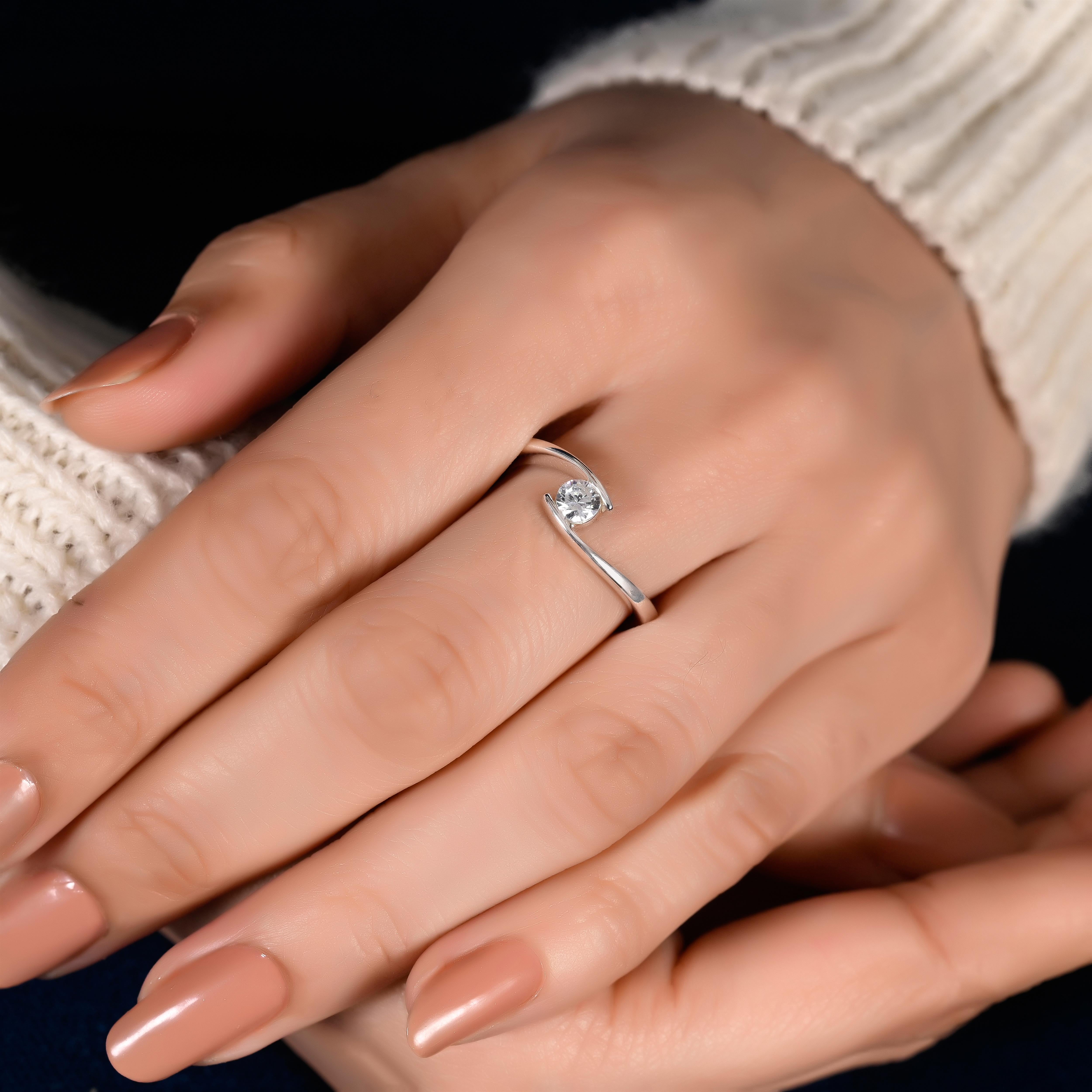 Dani Silver Zircon Ring