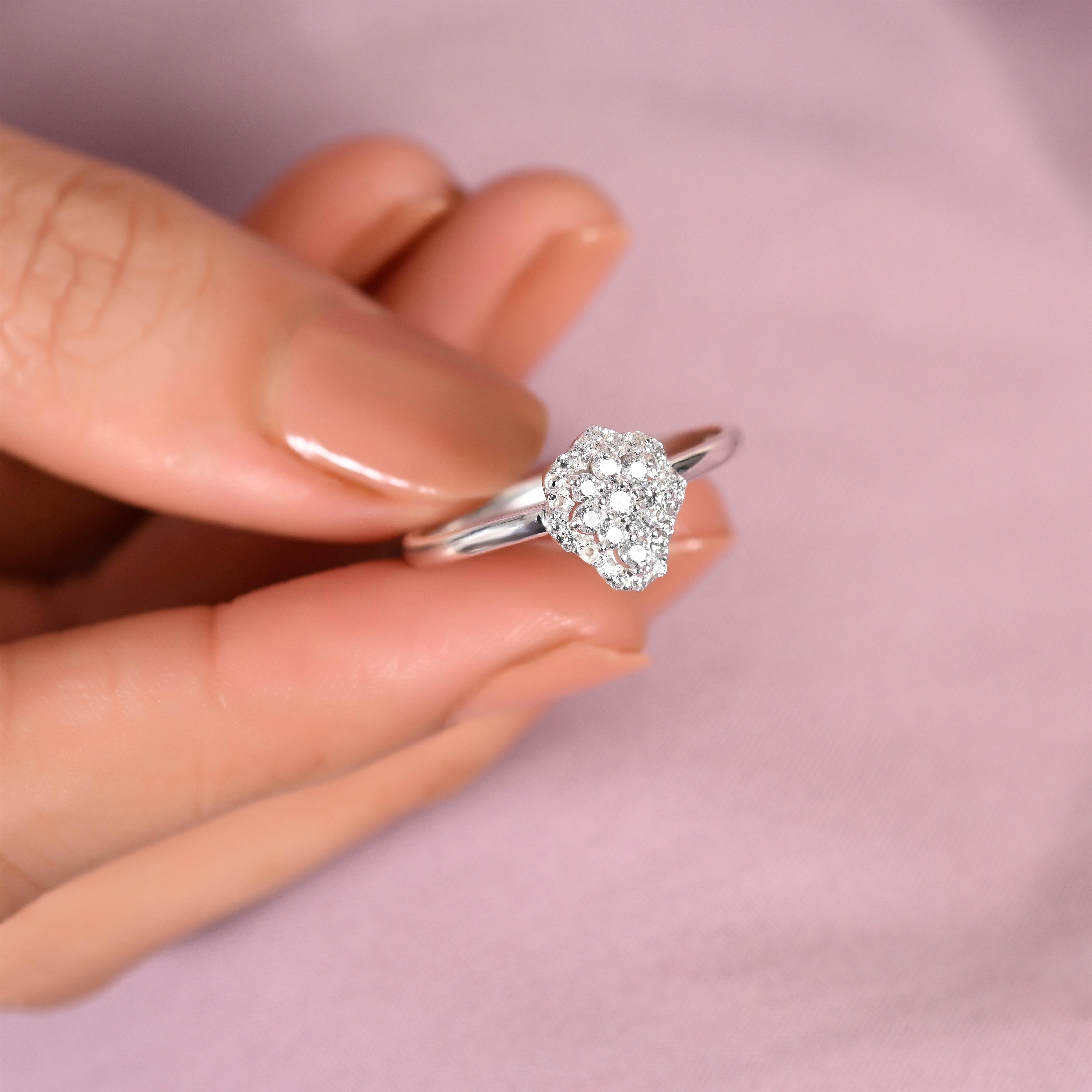 Sara Silver Zircon Ring