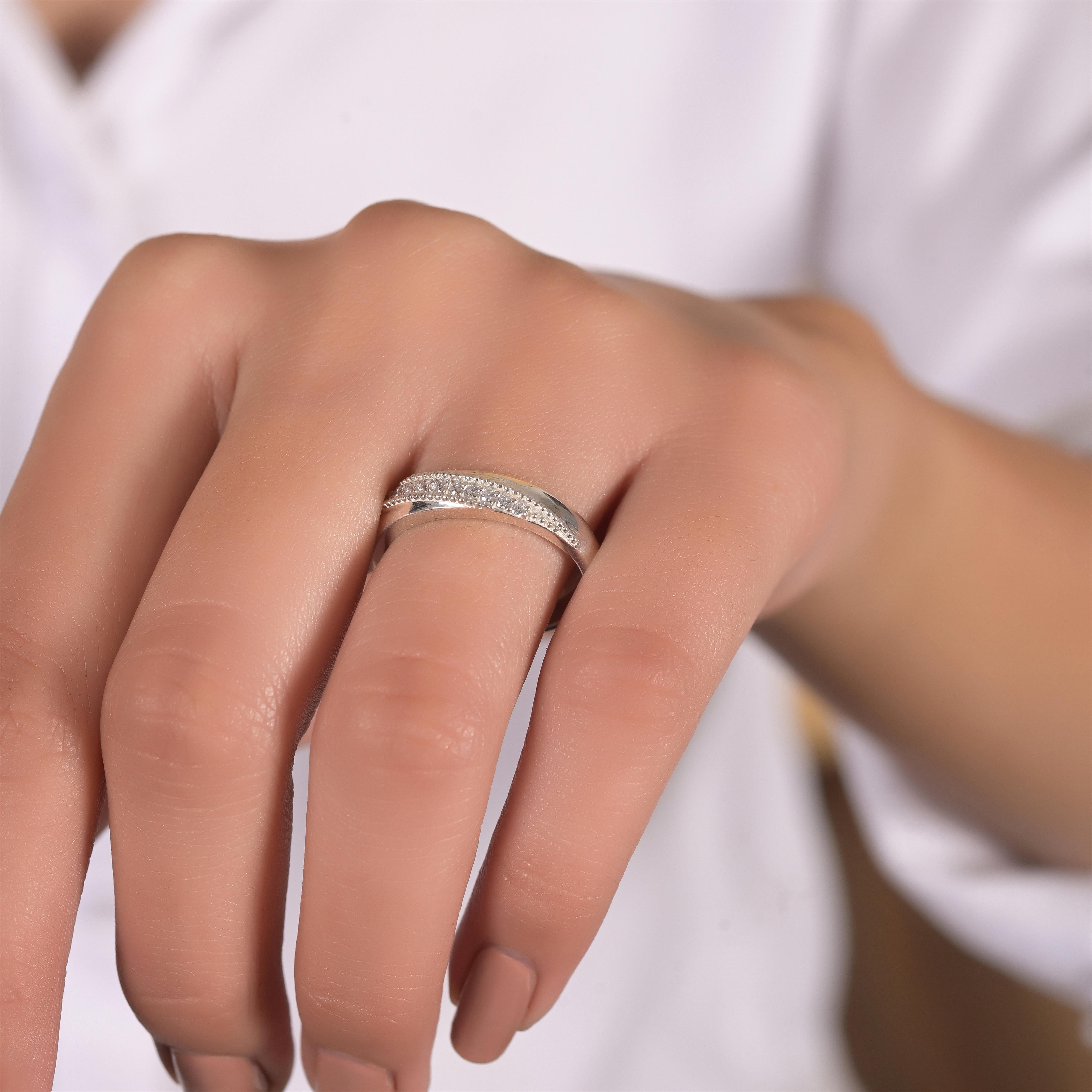 Thala Silver Zircon Ring
