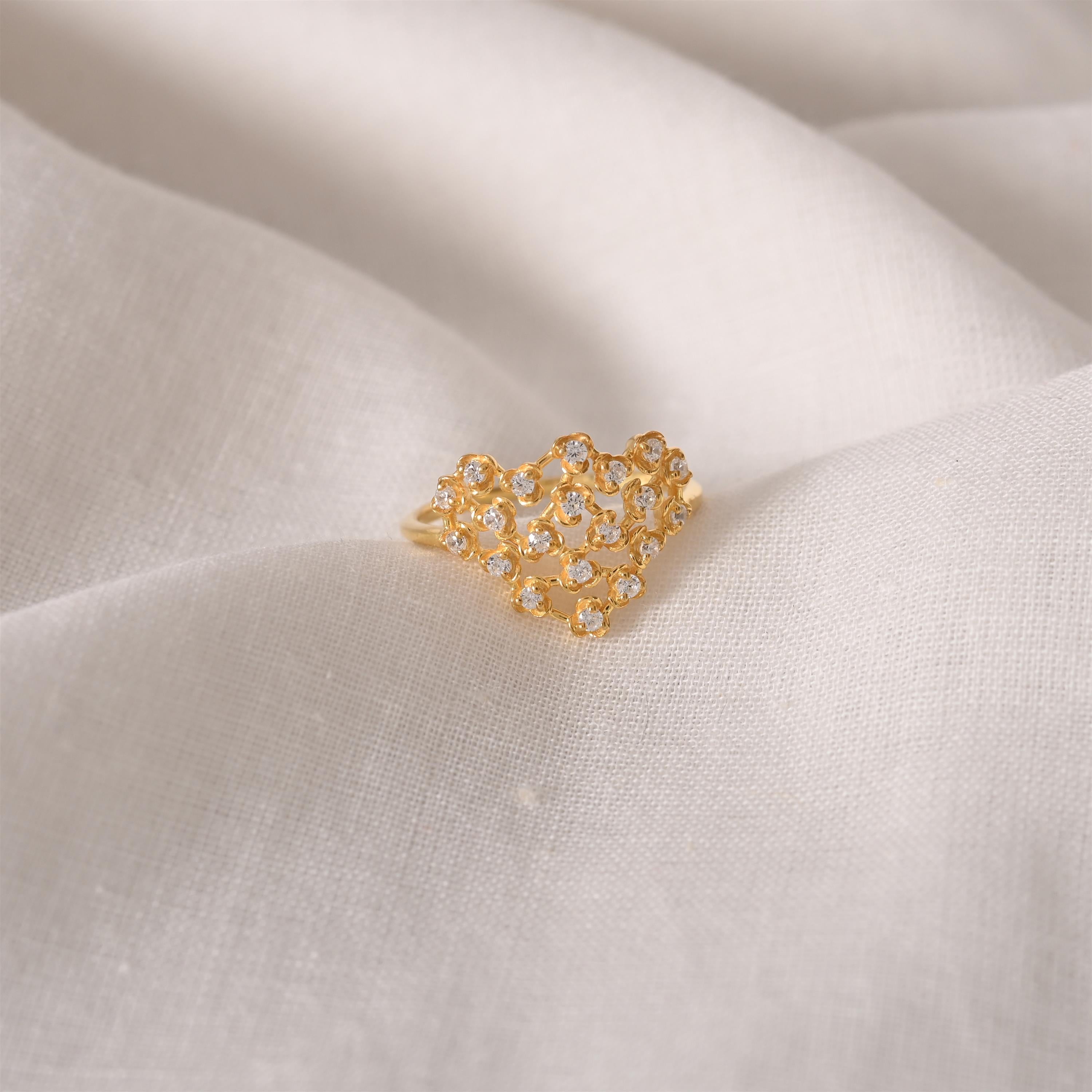 Fayza Silver Zircon Ring