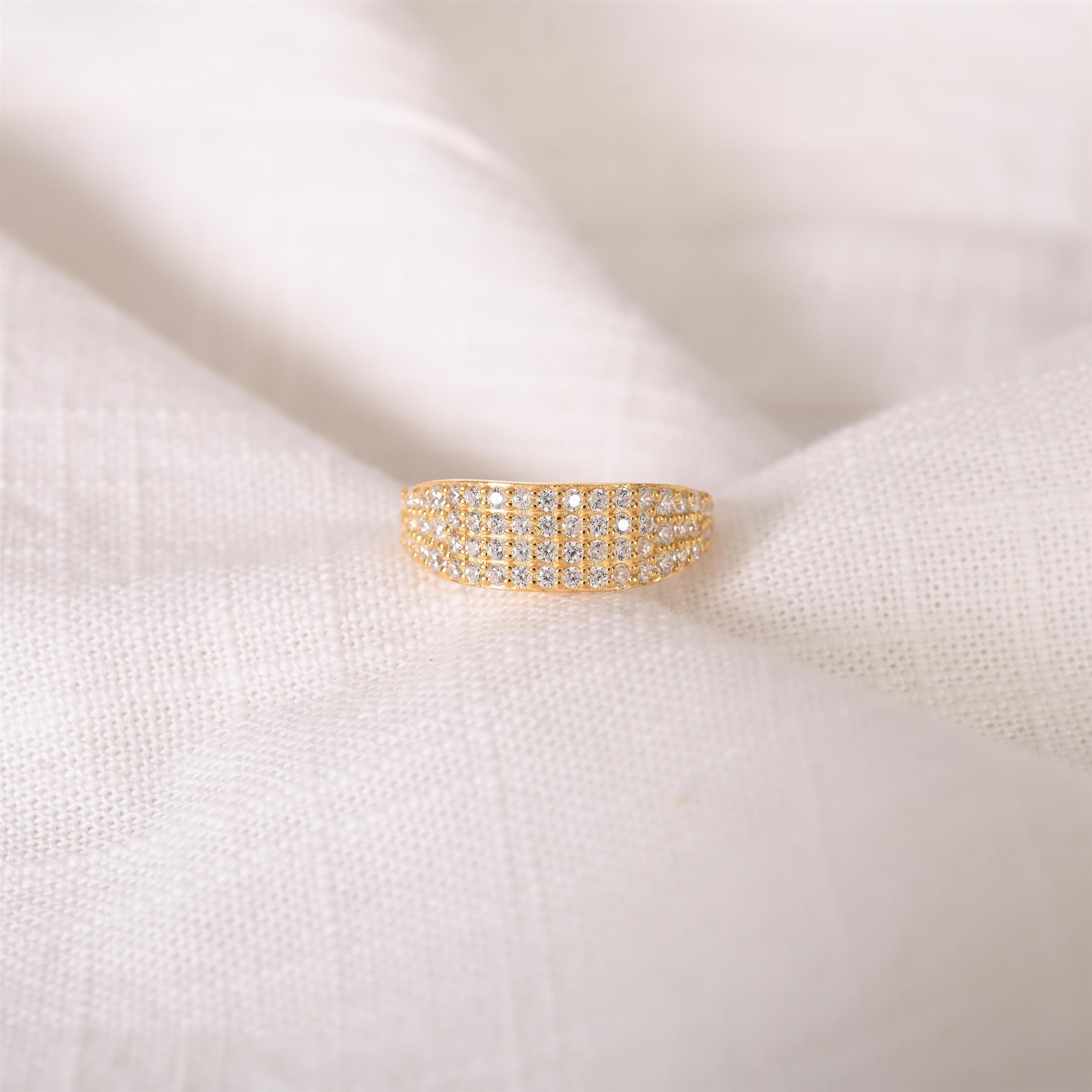 Corinna Silver Zircon Ring