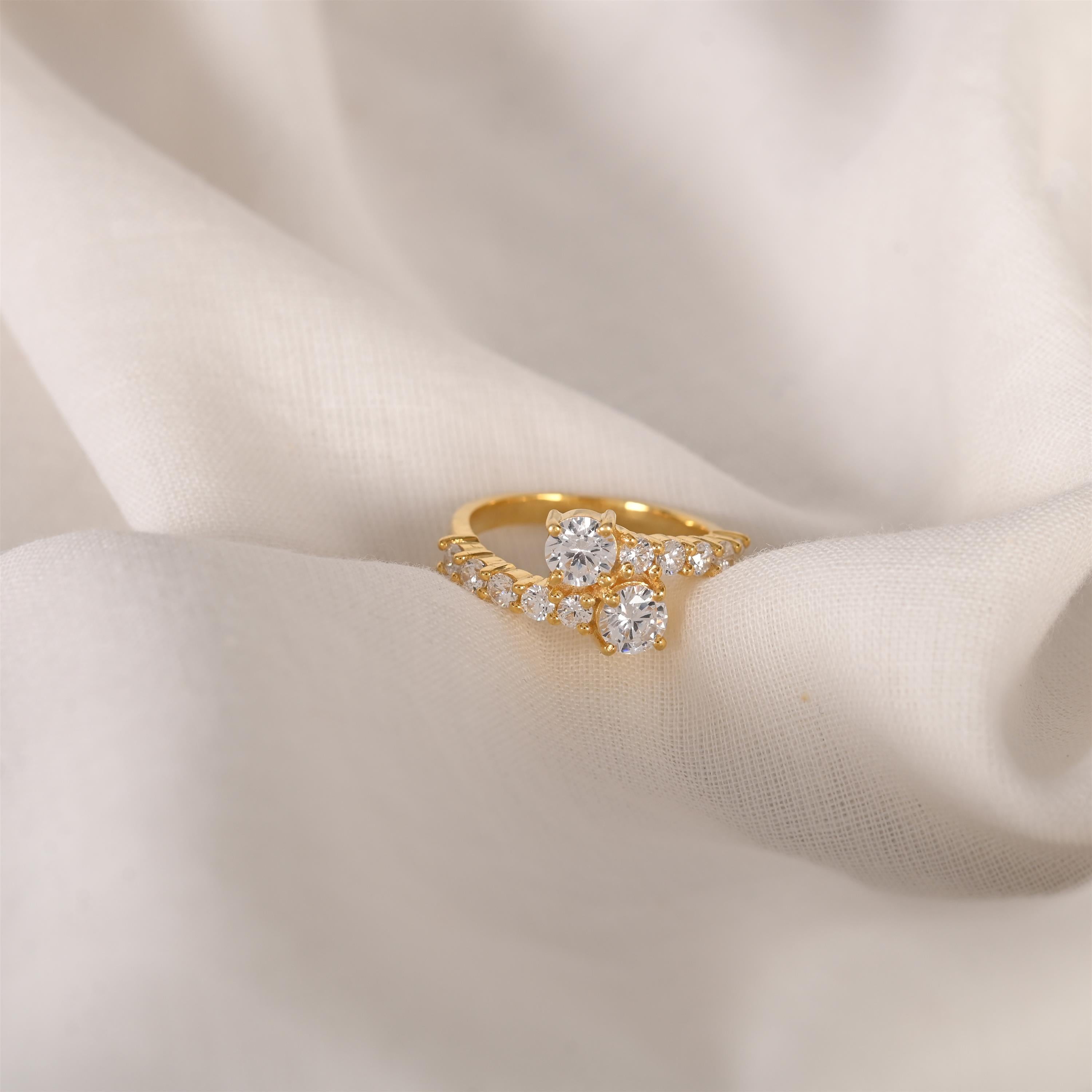 Abigail Silver Zircon Ring