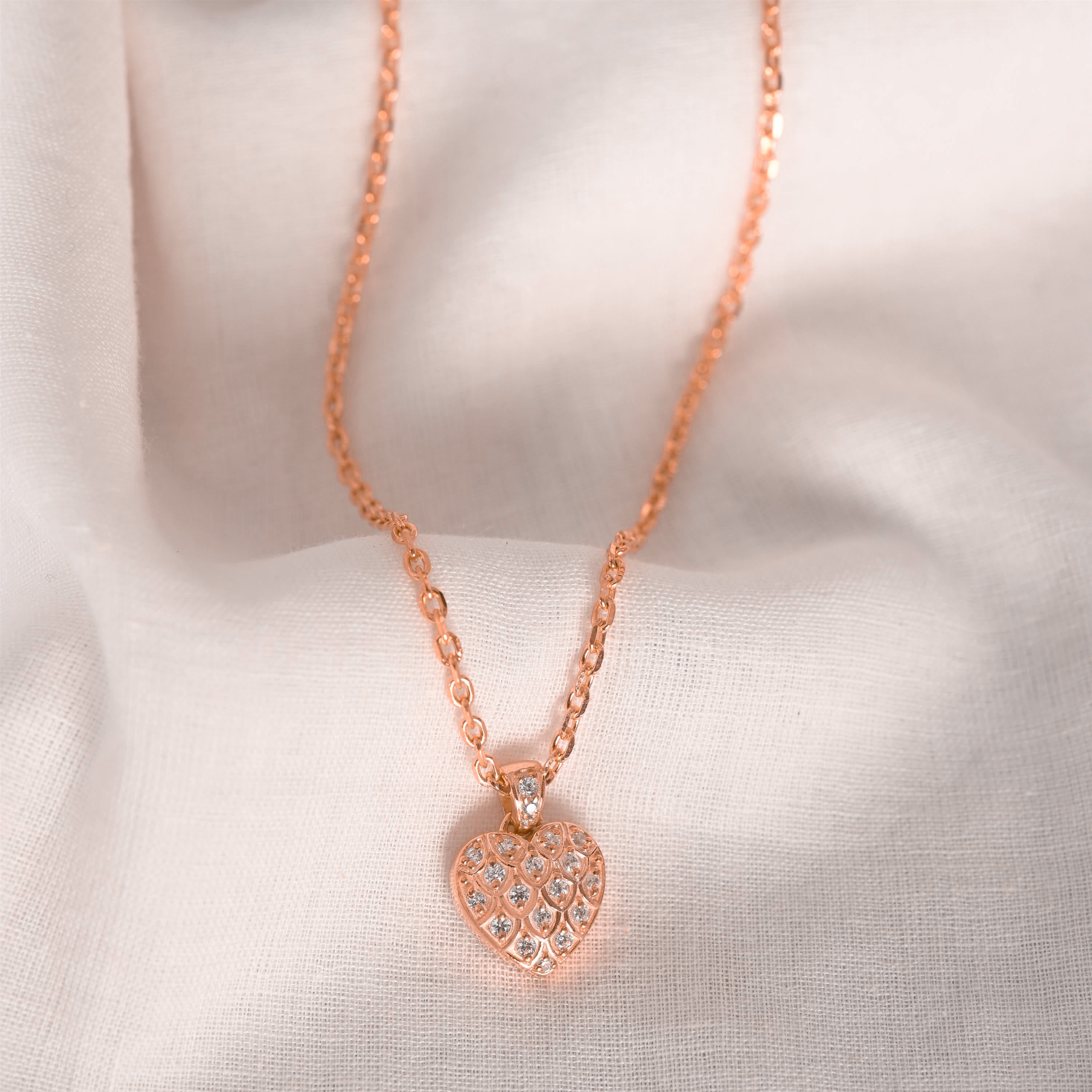 Celeste Heart Silver Necklace