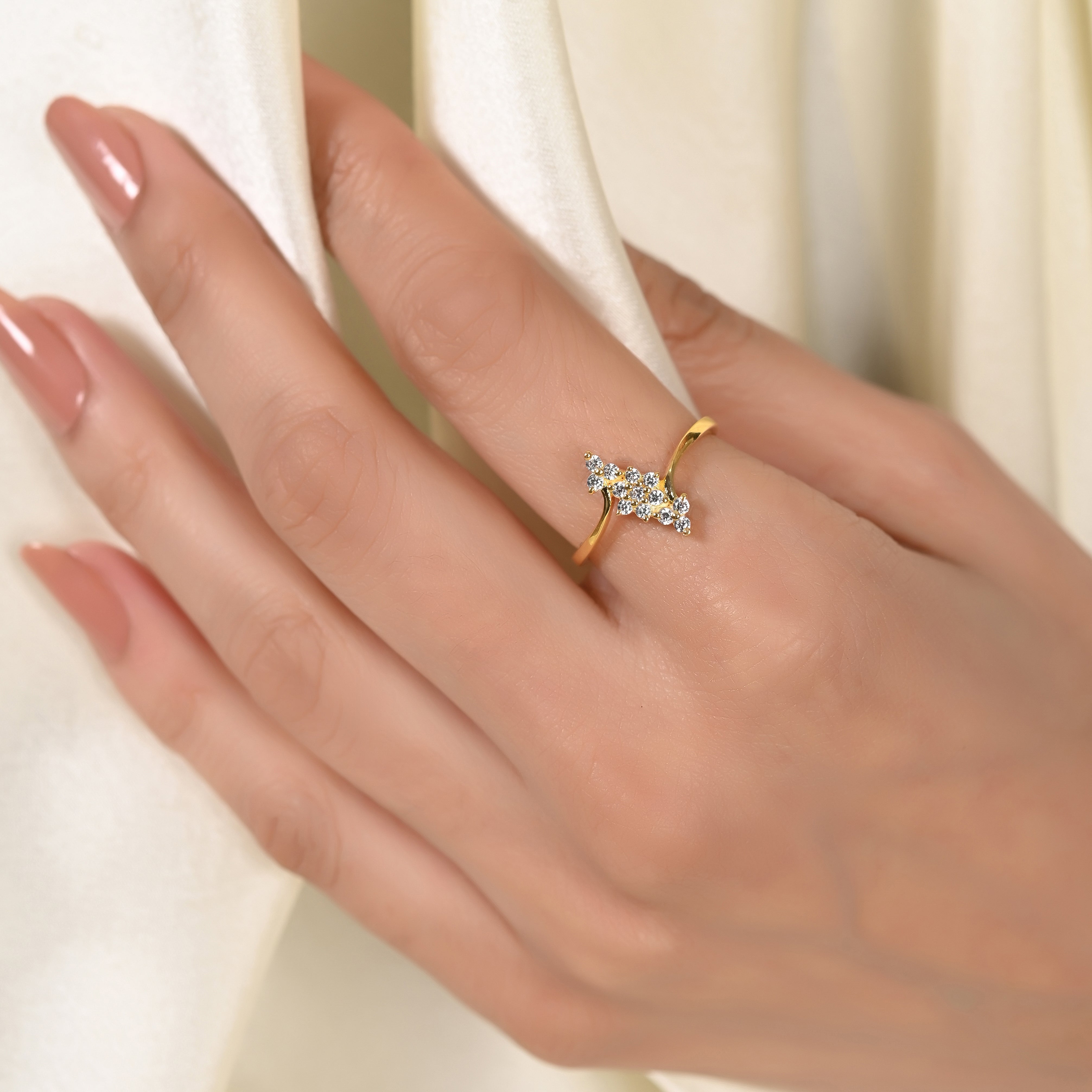 Astrid Silver Zircon Ring