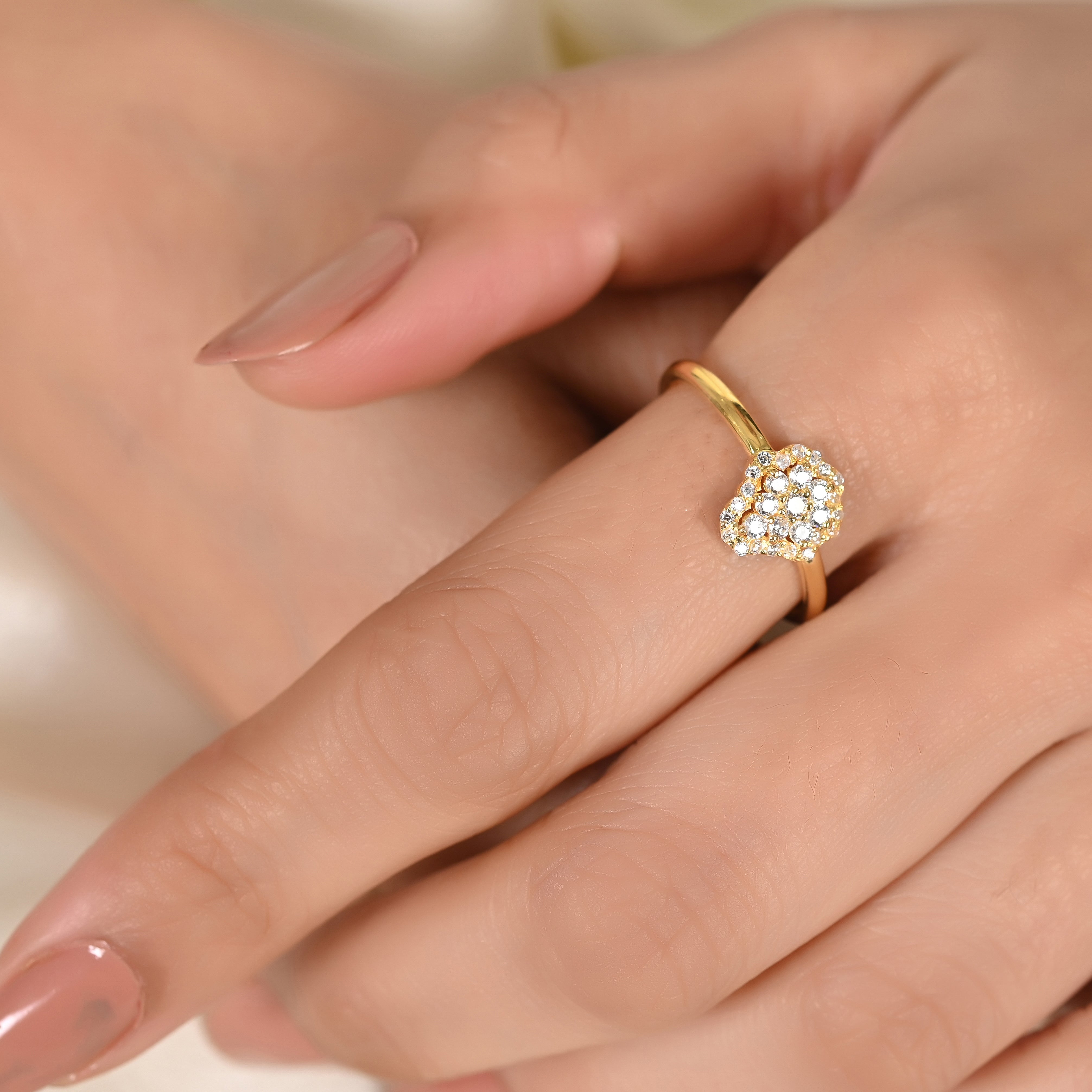 Sara Silver Zircon Ring