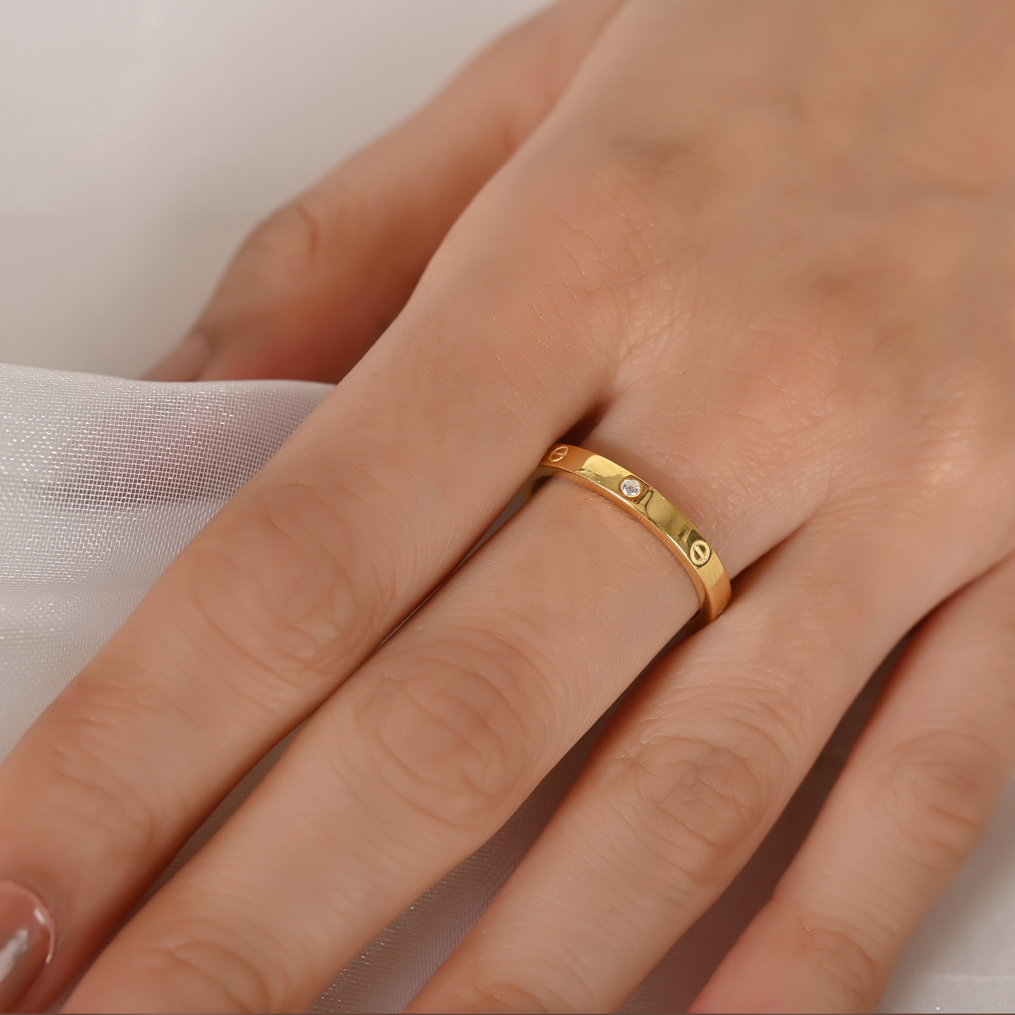 Adina Silver Zircon Ring