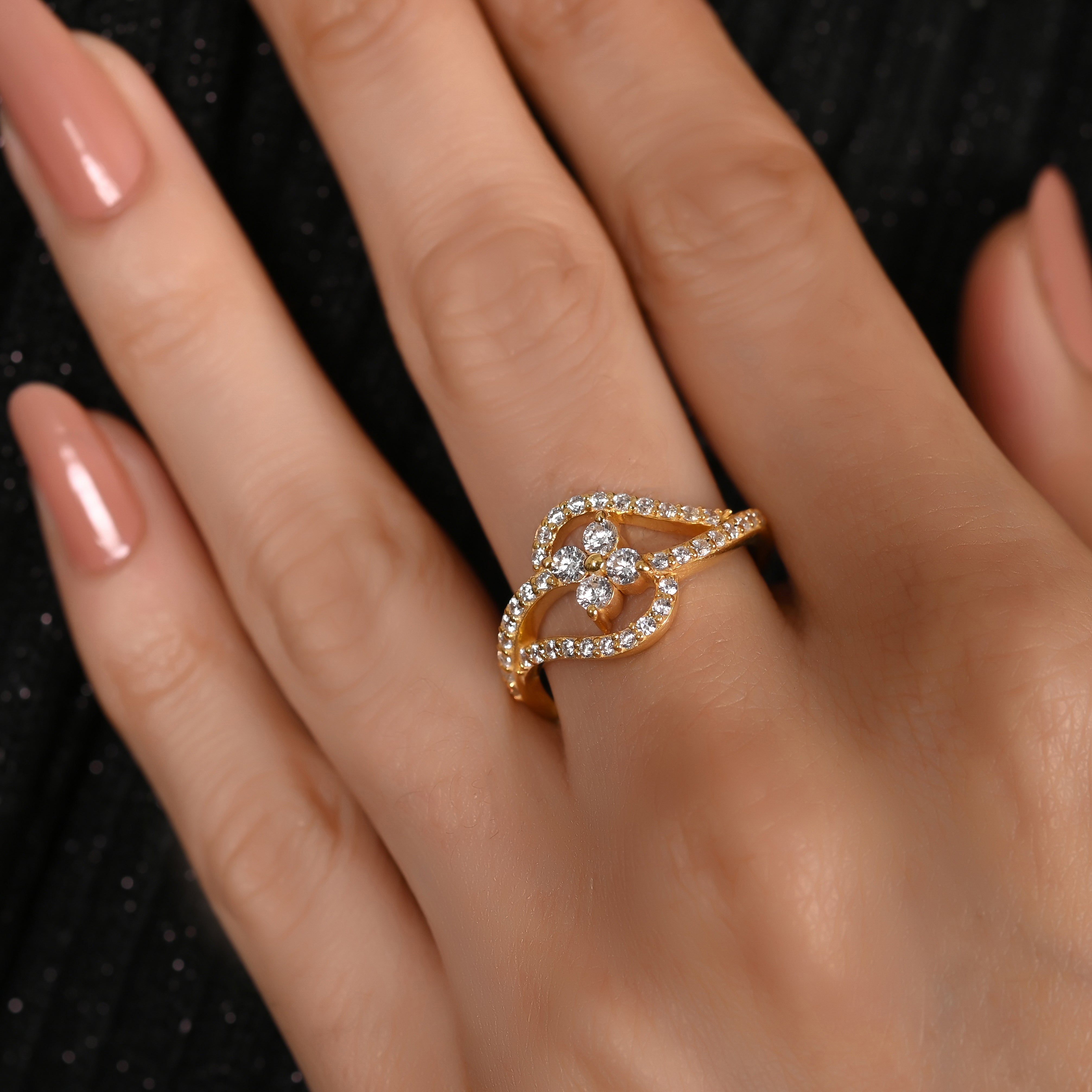 Amela Silver Zircon Ring