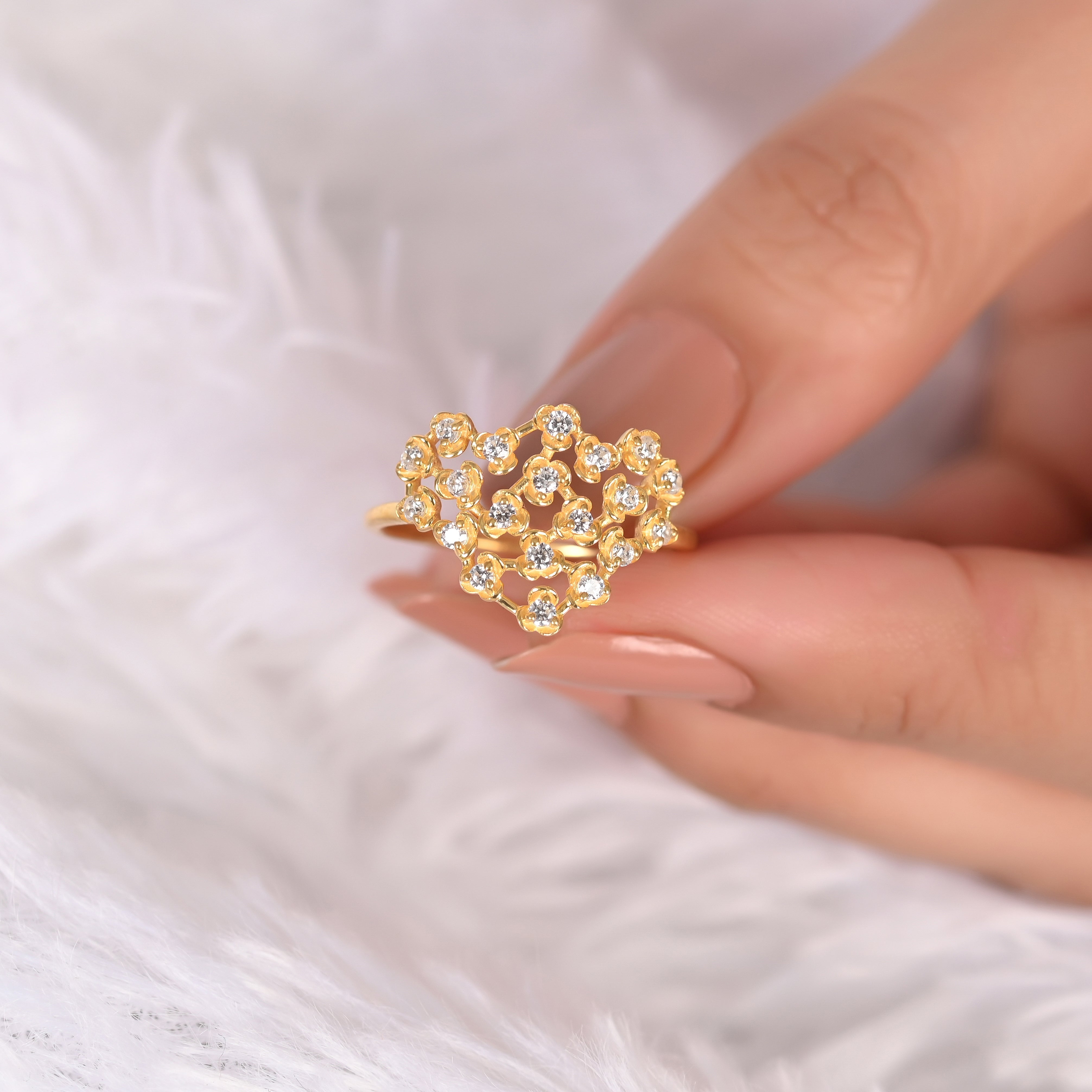 Fayza Silver Zircon Ring