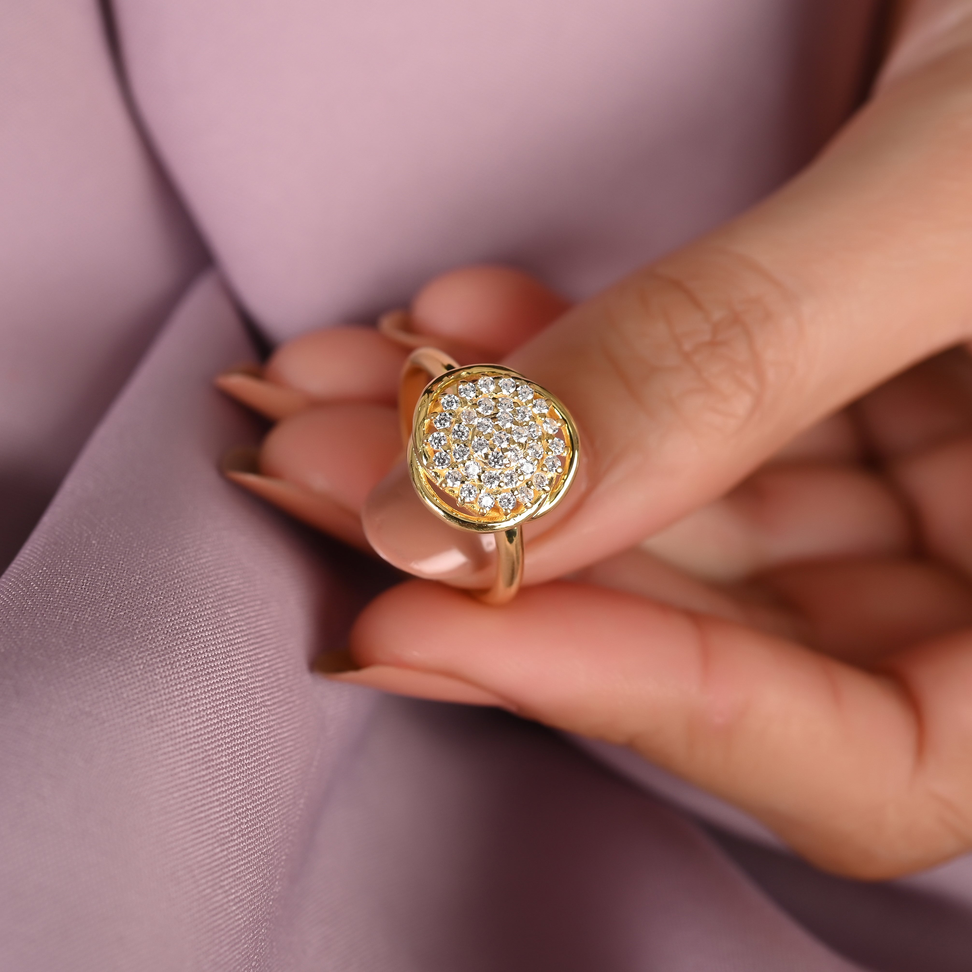 Bina Silver Zircon Ring