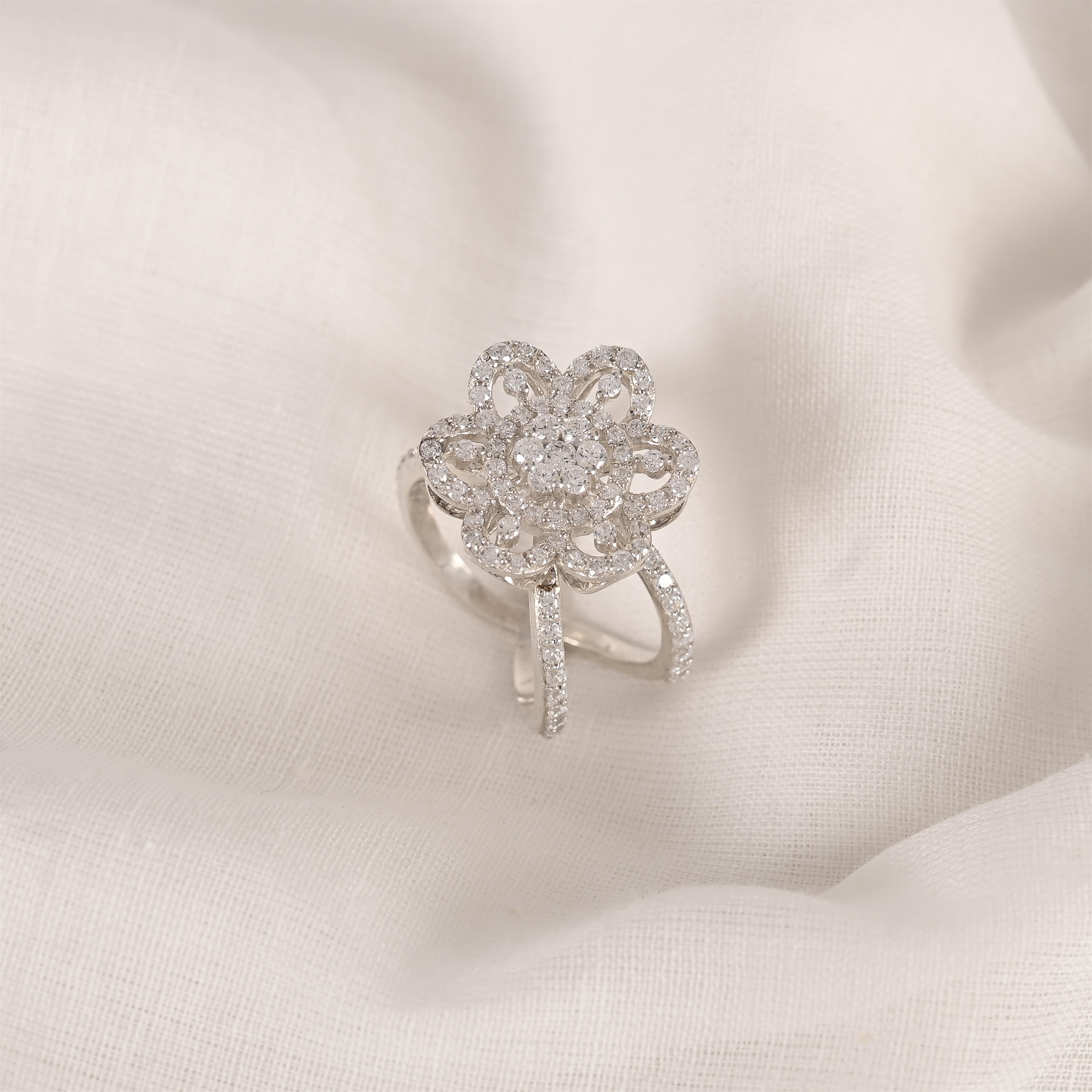 Aurora Silver Zircon Ring