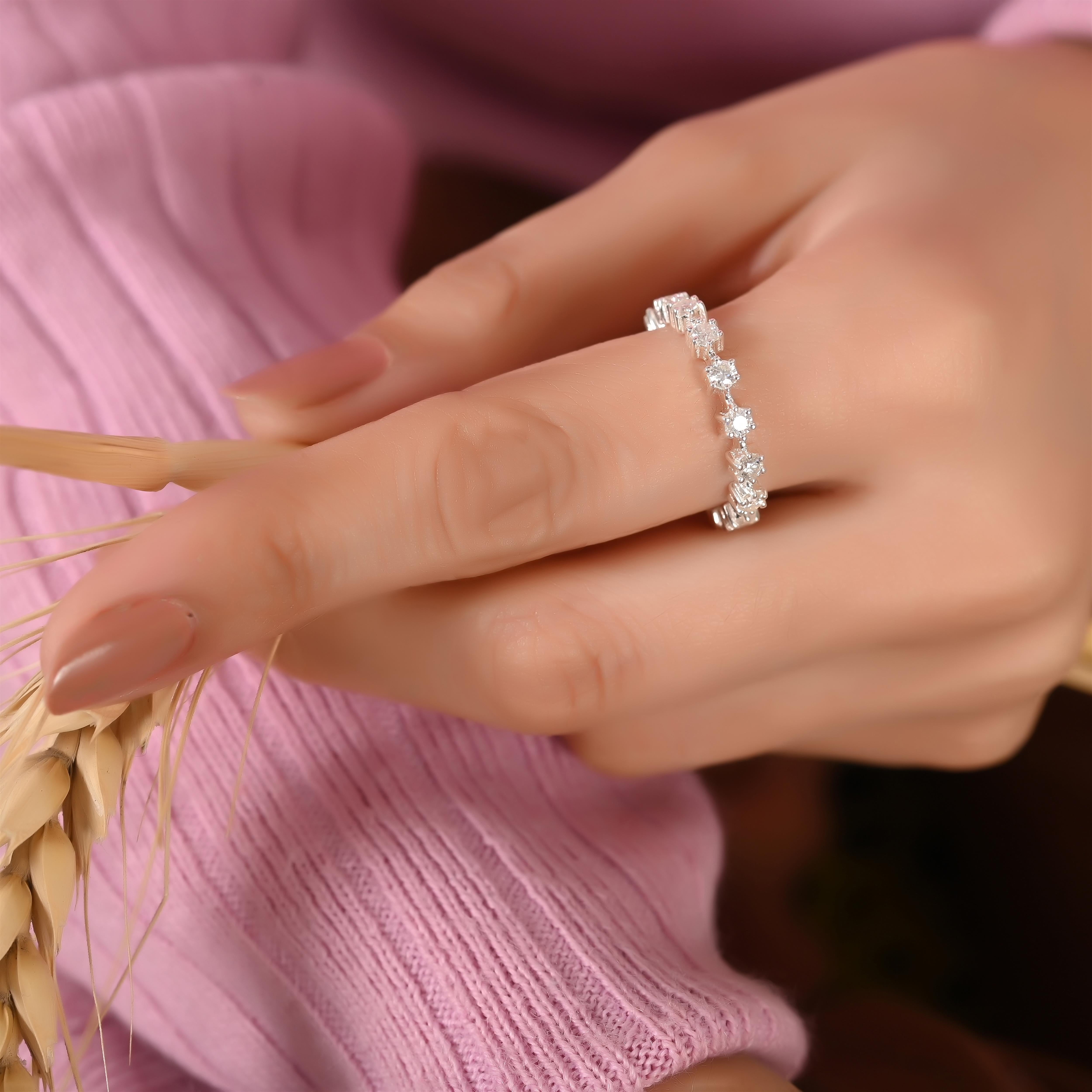 Astrida Silver Zircon Ring