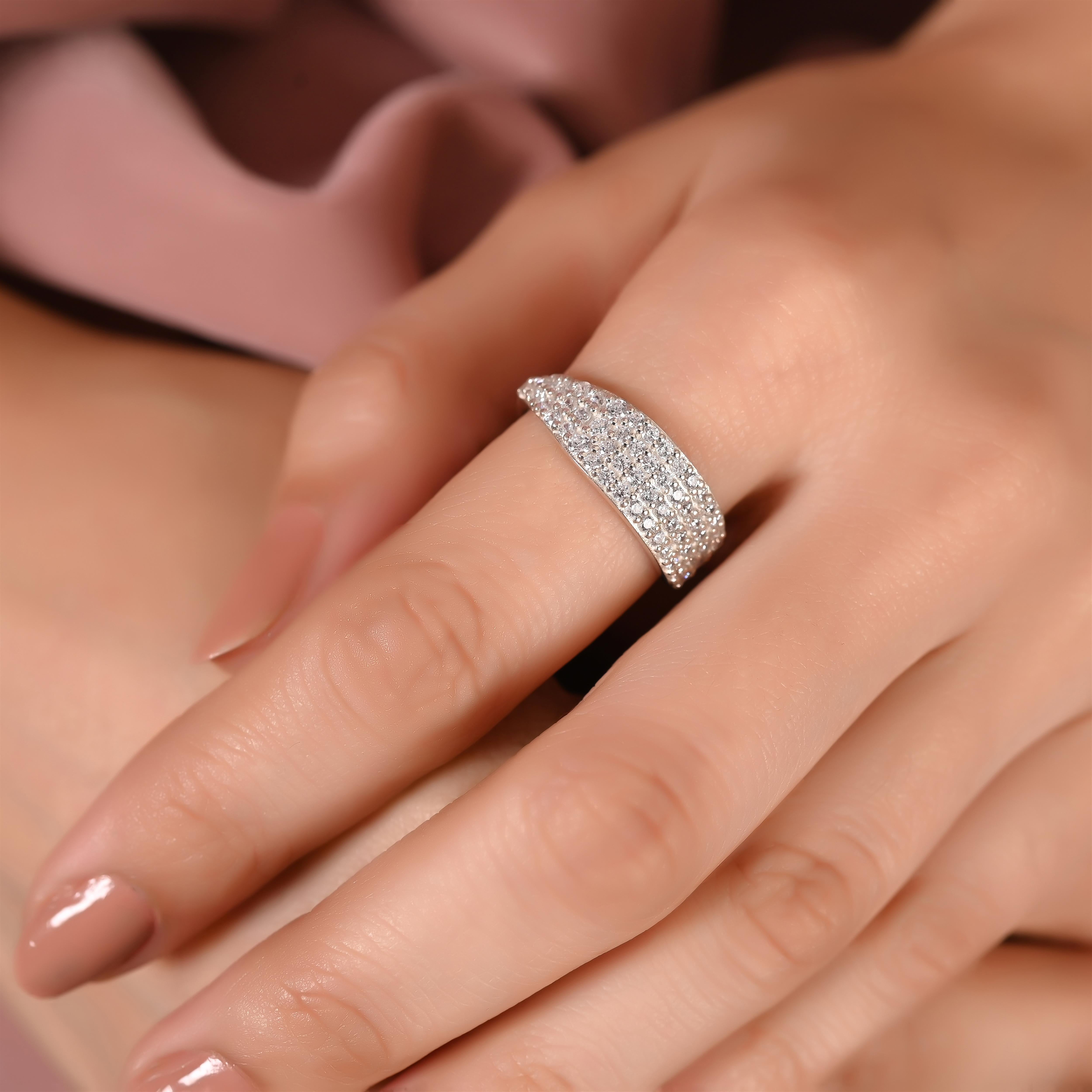 Corinna Silver Zircon Ring