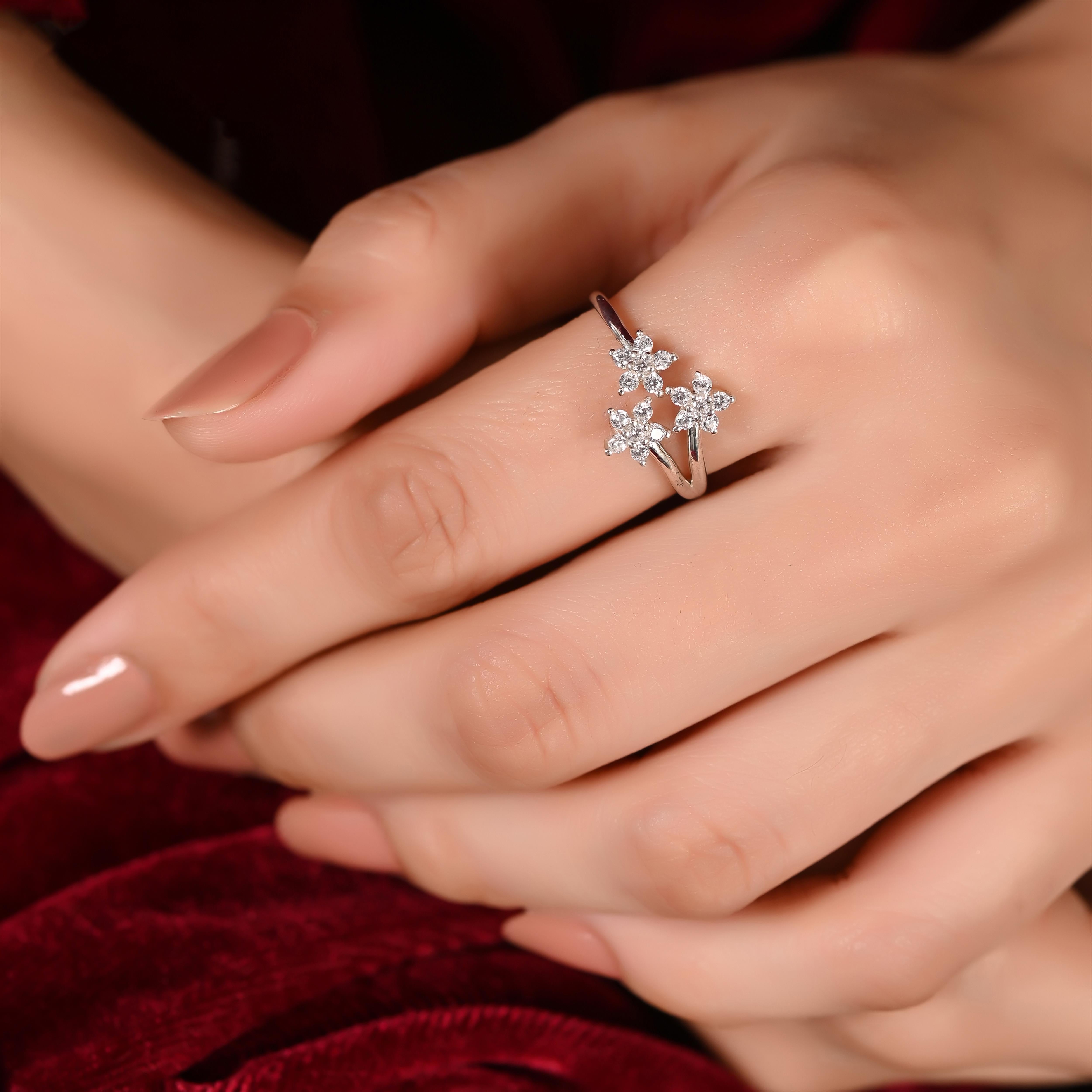 Abbie Silver Zircon Ring