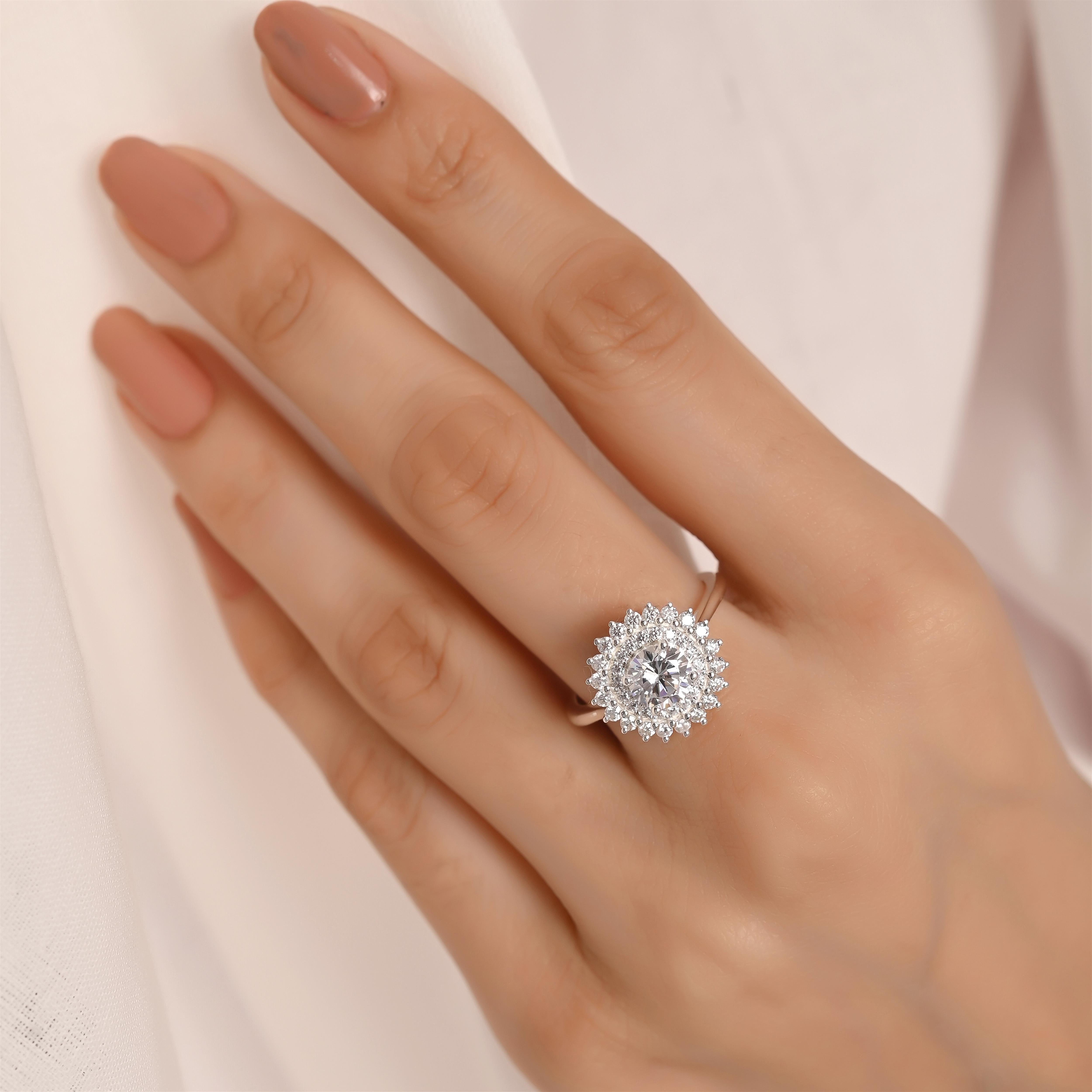Eleanor Silver Zircon Ring