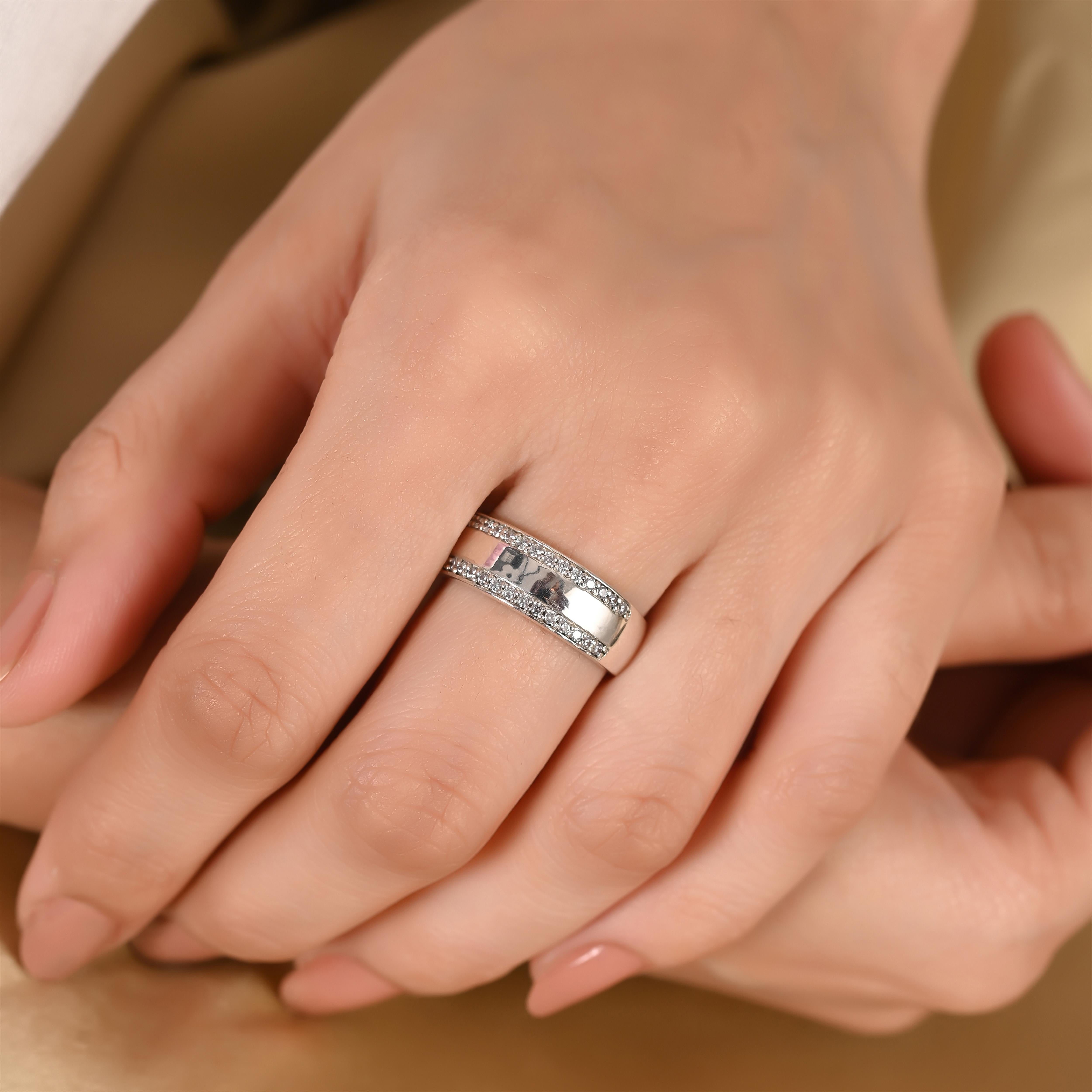 Celestal Band Silver Ring