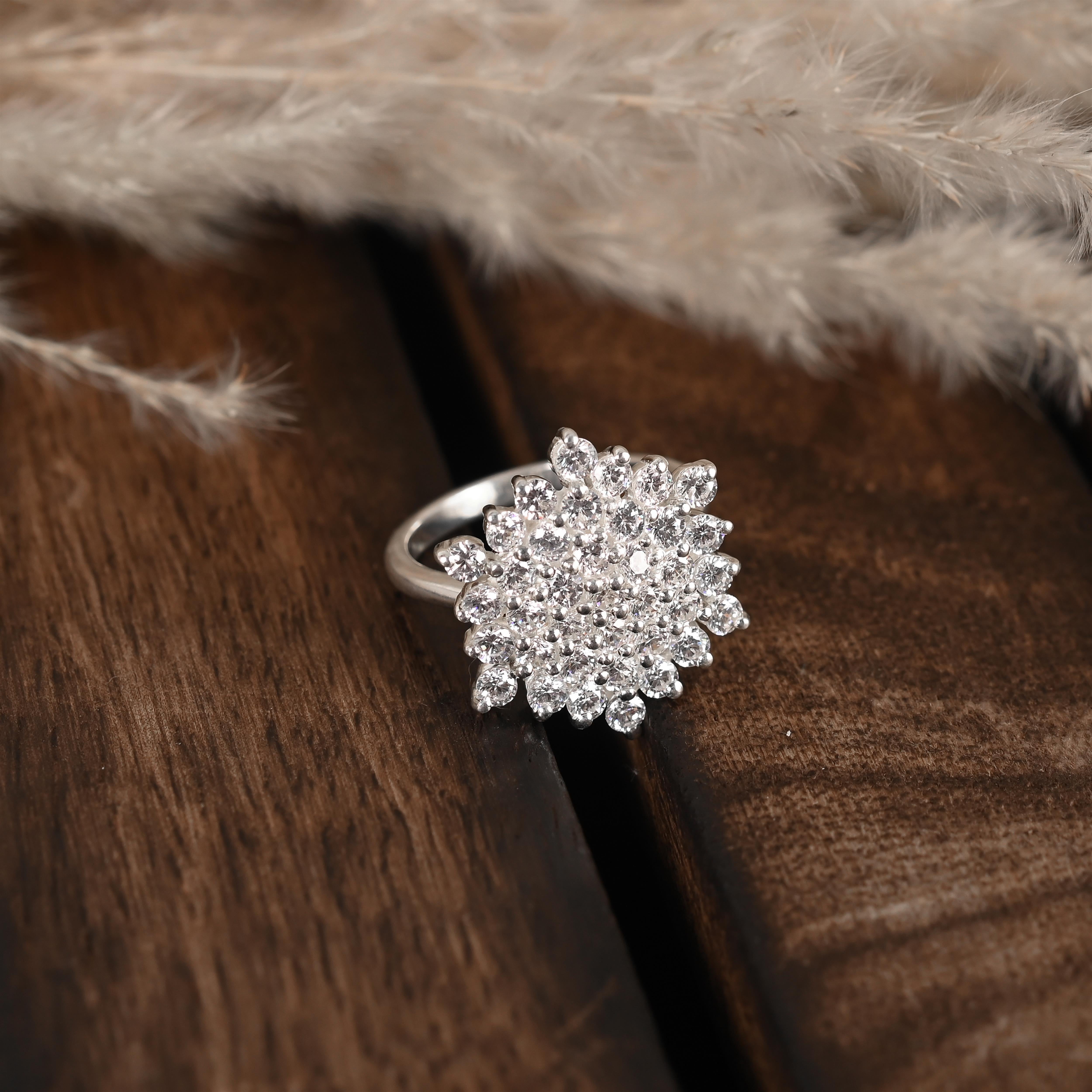 Lucy Silver Zircon Ring