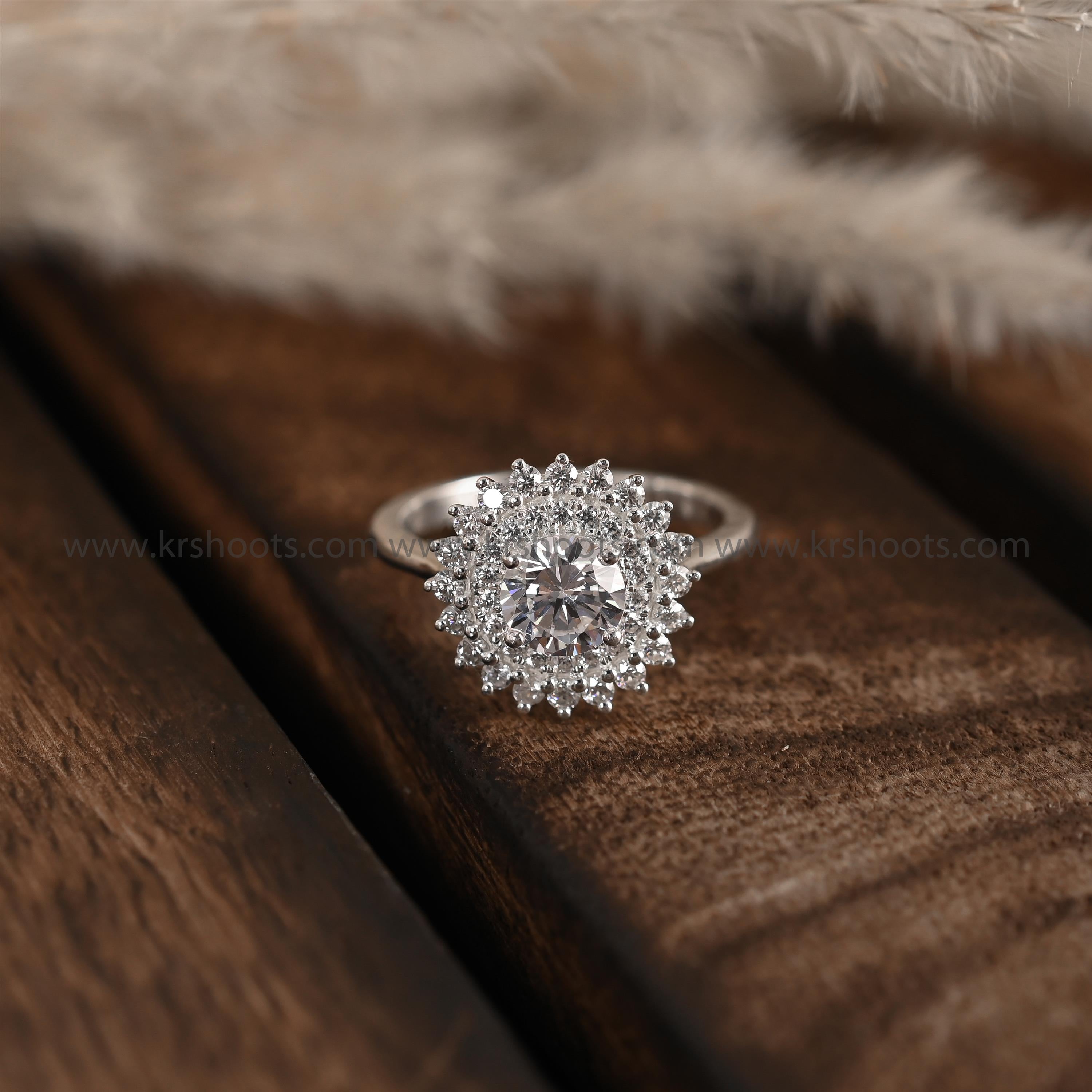 Eleanor Silver Zircon Ring