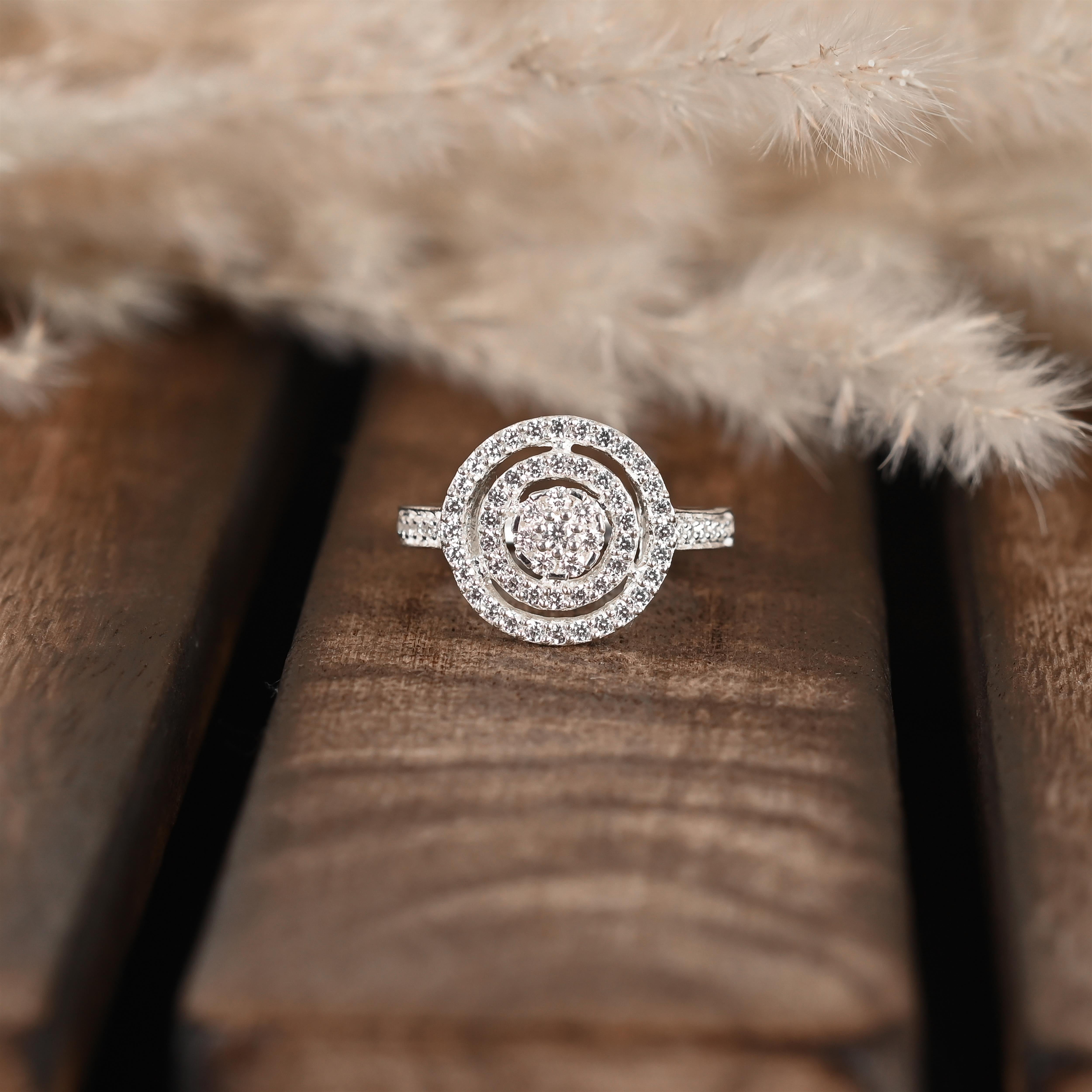 Isabelle Silver Zircon Ring