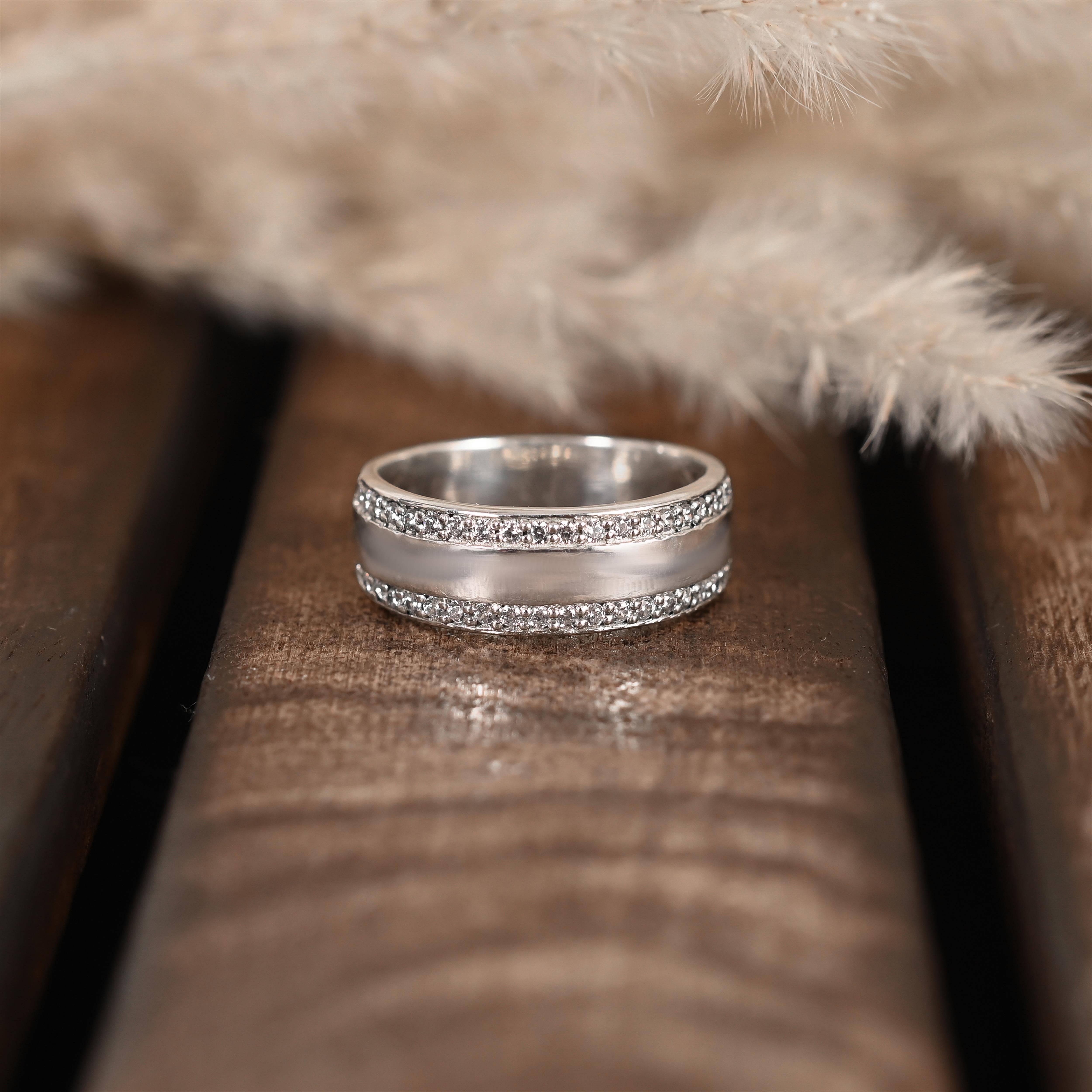 Celestal Band Silver Ring