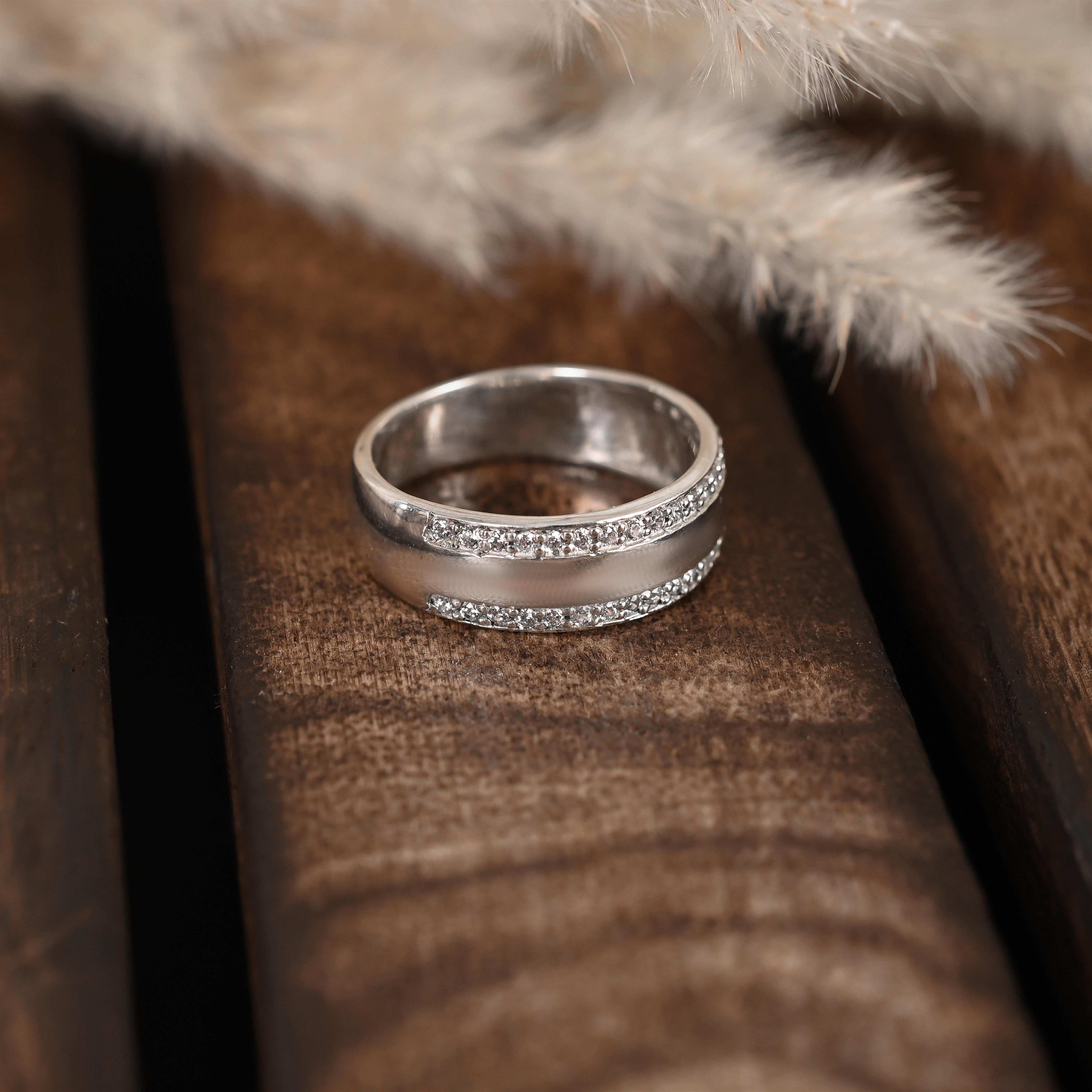 Celestal Band Silver Ring