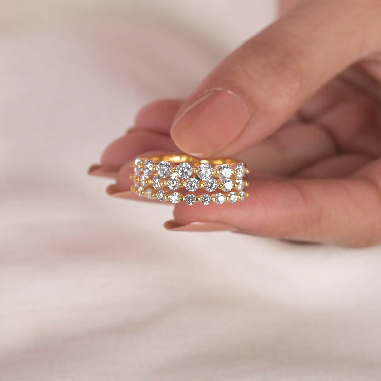 Izza Silver Zircon Ring