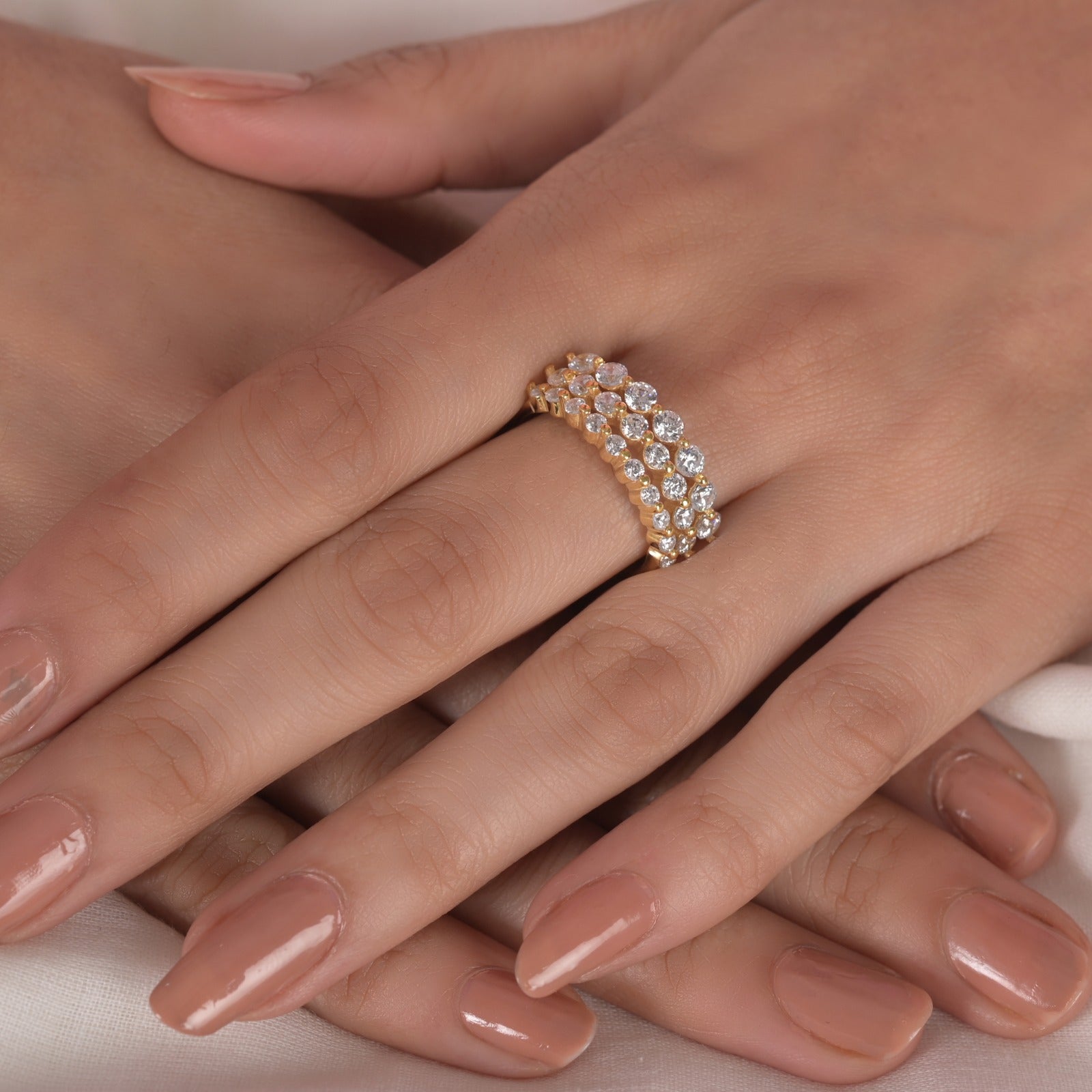 Izza Silver Zircon Ring