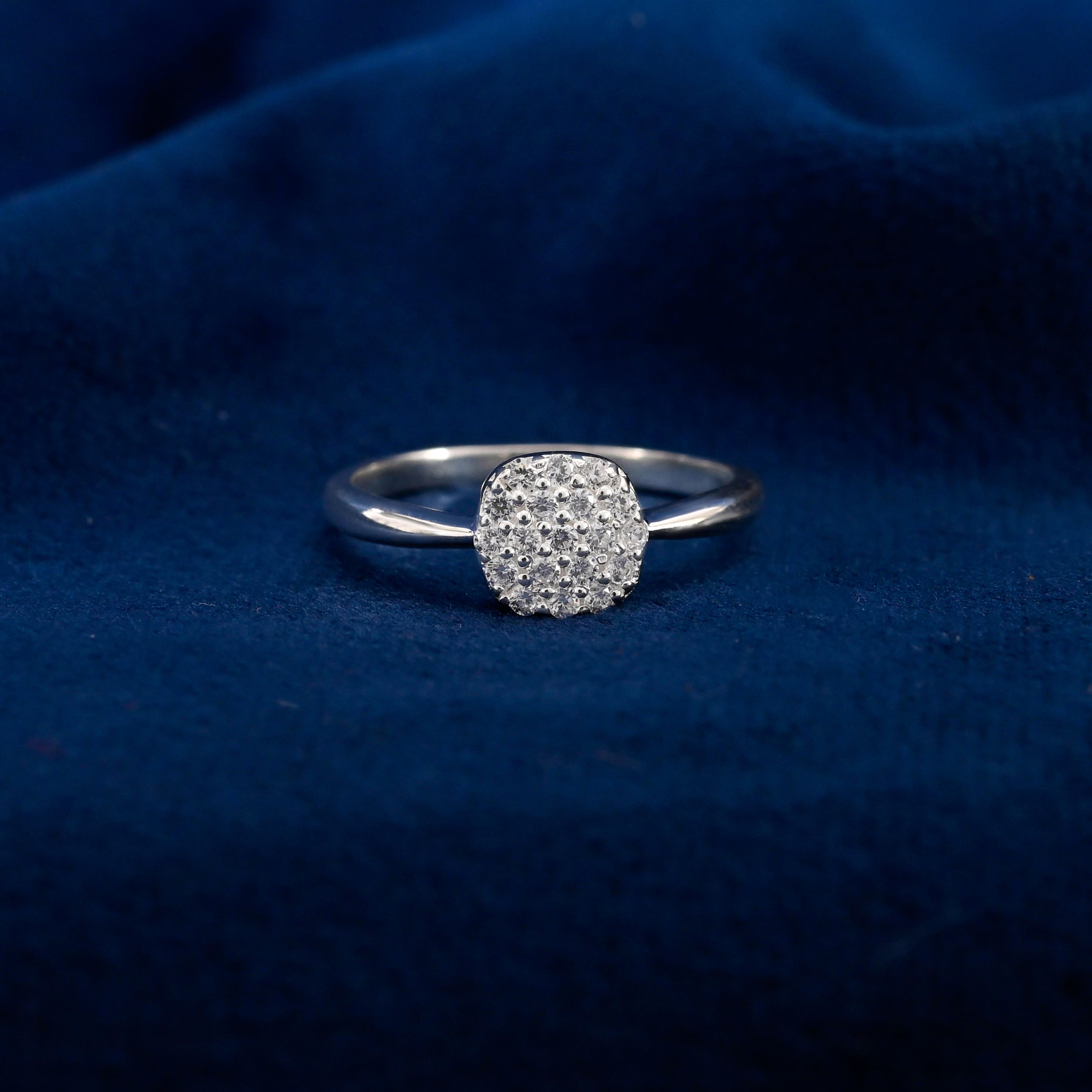 Celeste Silver Zircon Ring