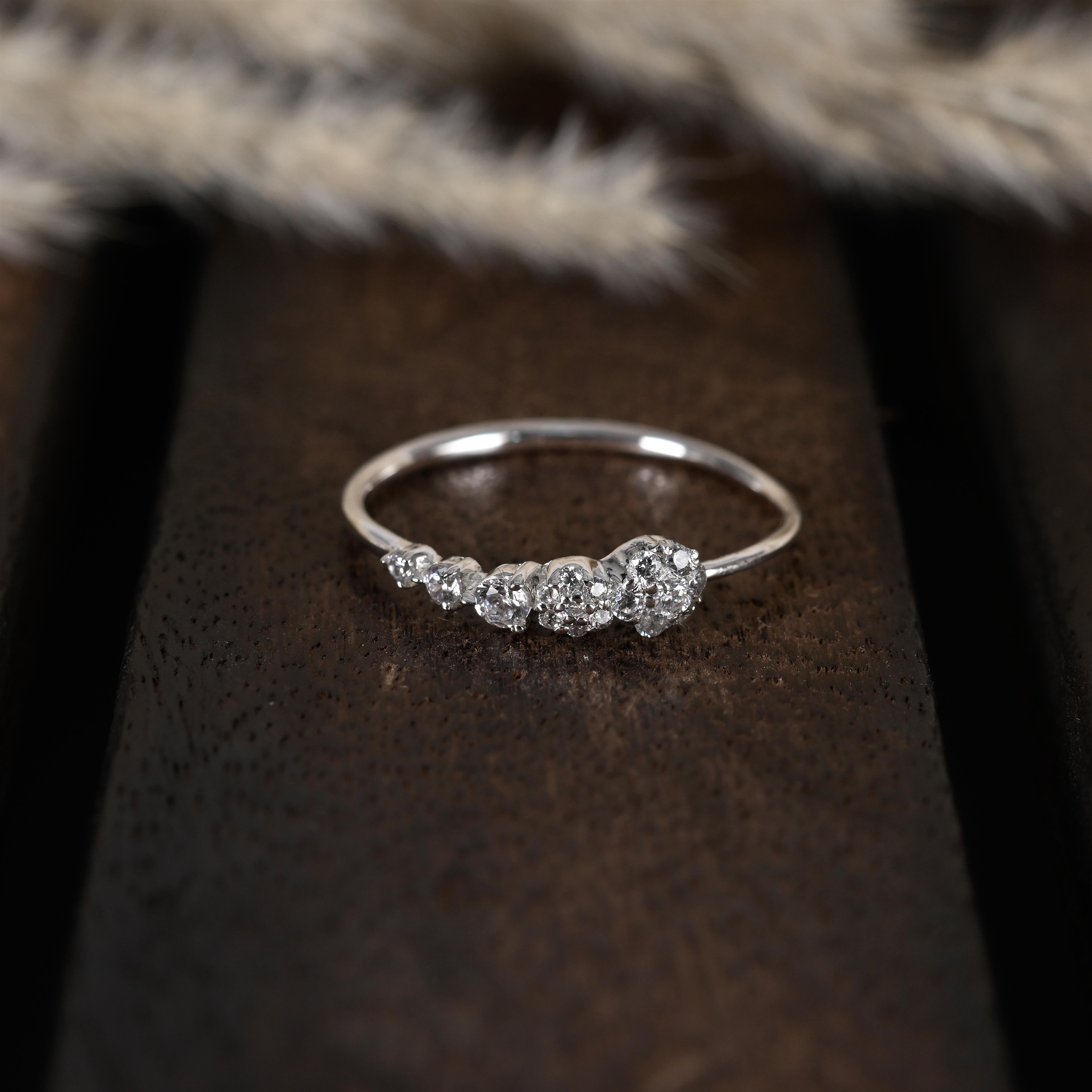 Nova Silver Zircon Ring