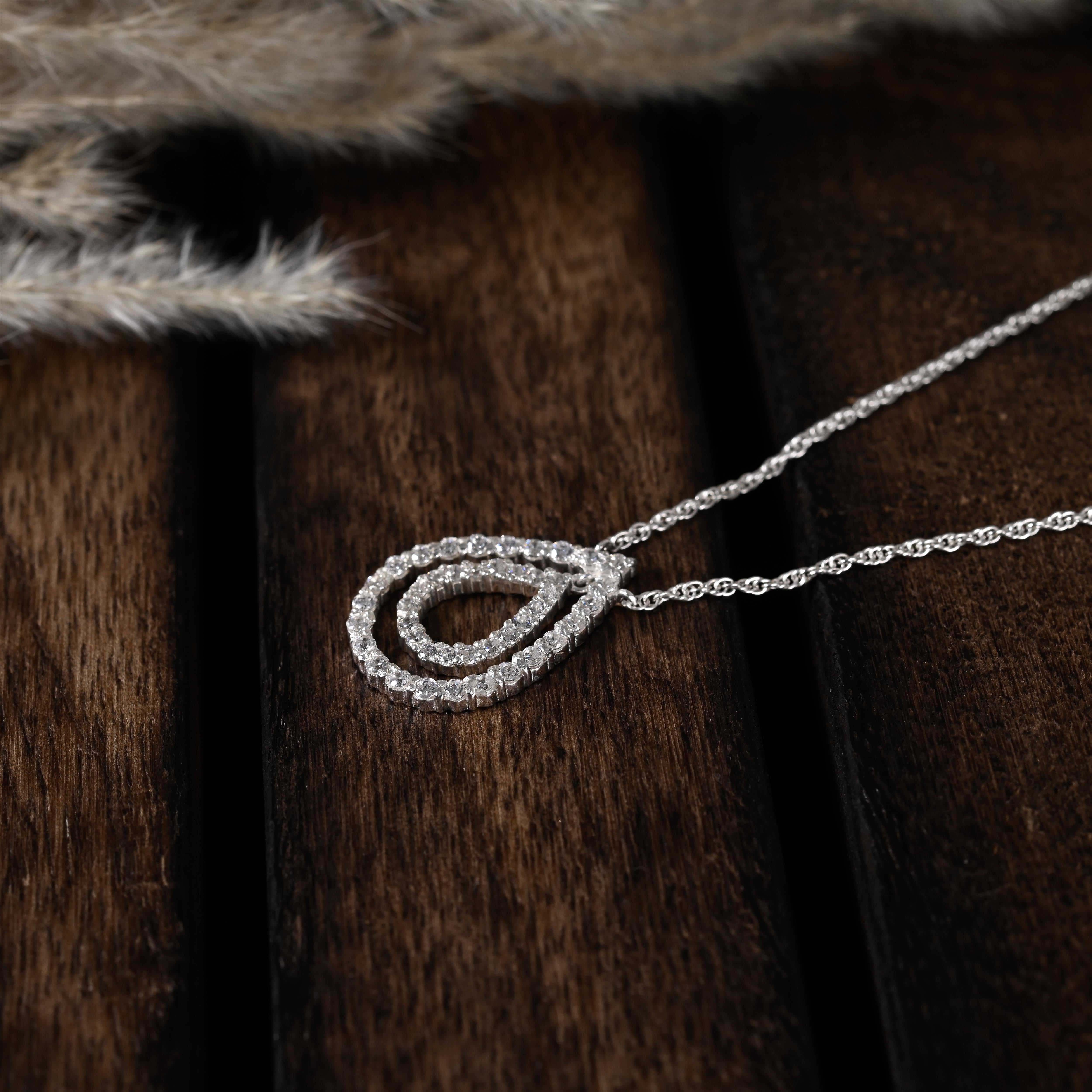 Avalon Silver Zircon Necklace