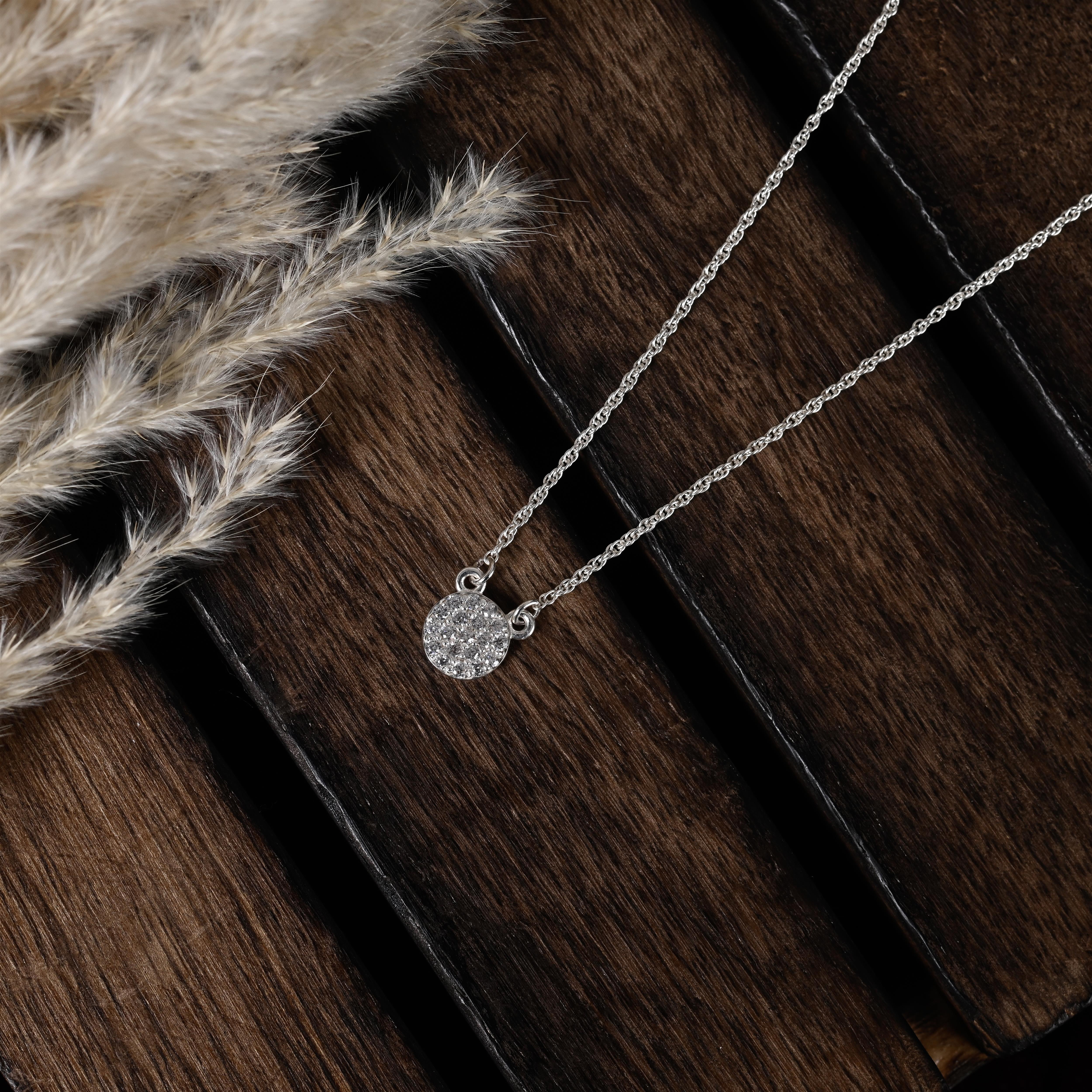 Anete Silver Zircon Necklace