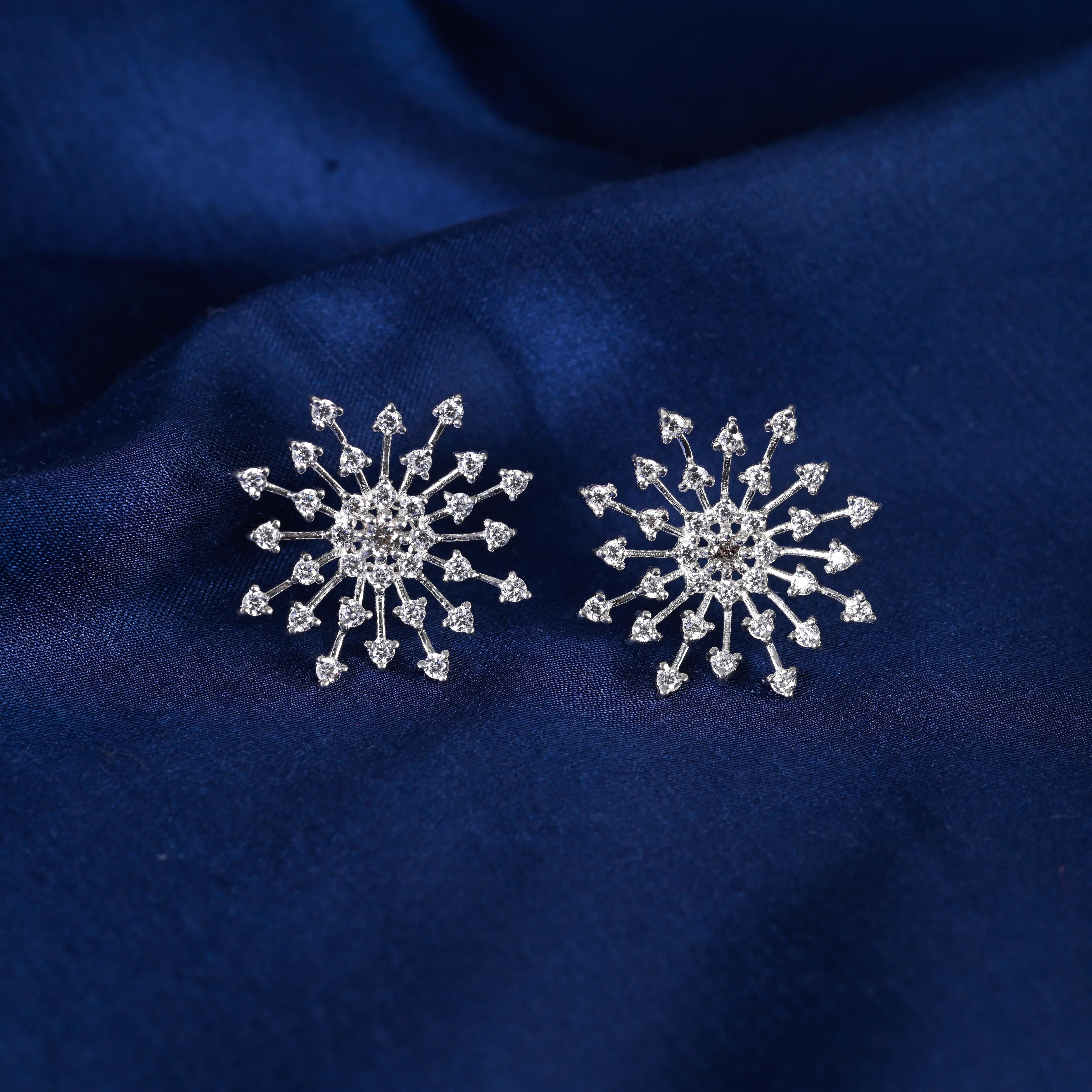 Jane Silver Zircon Earrings