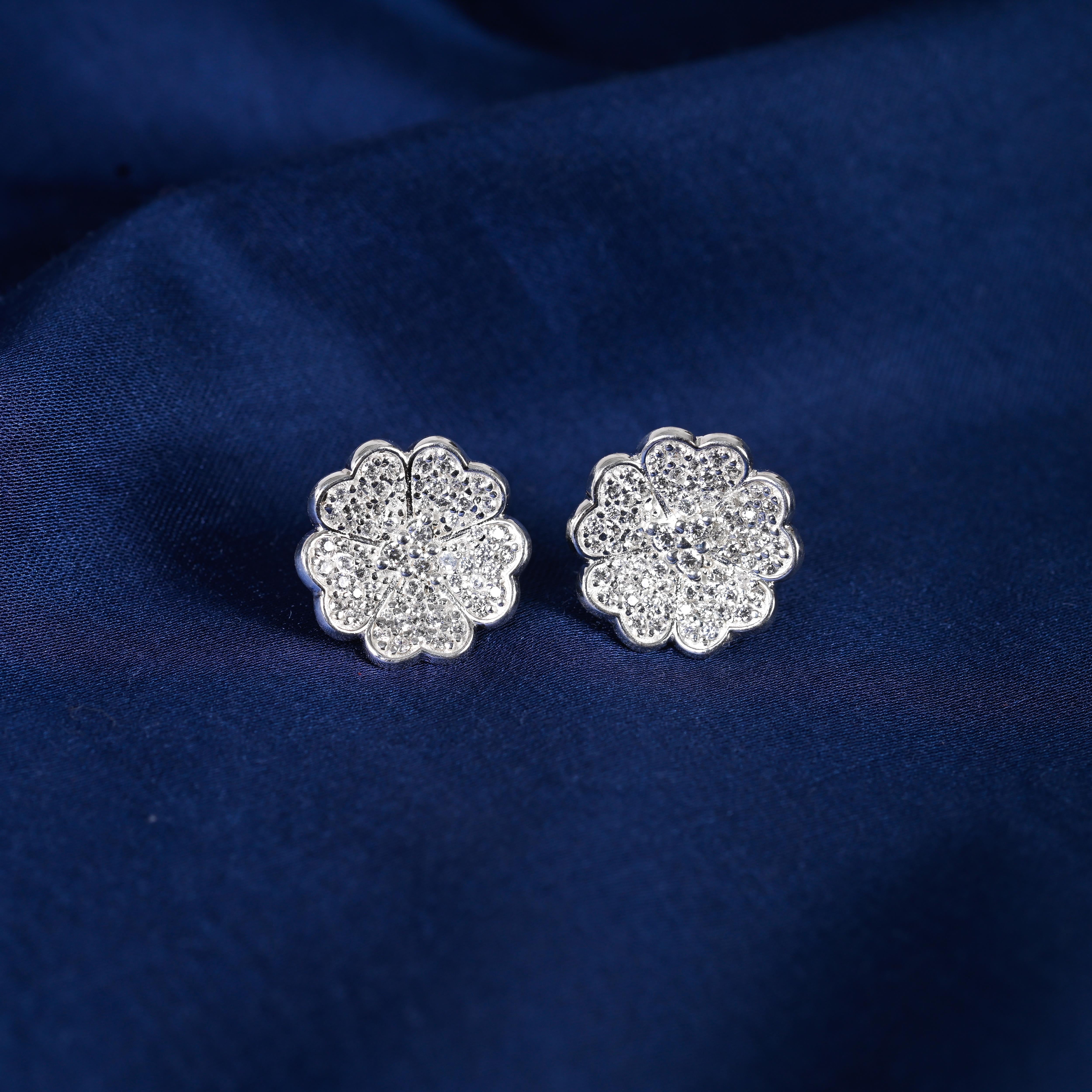 Talha Silver Zircon Earrings