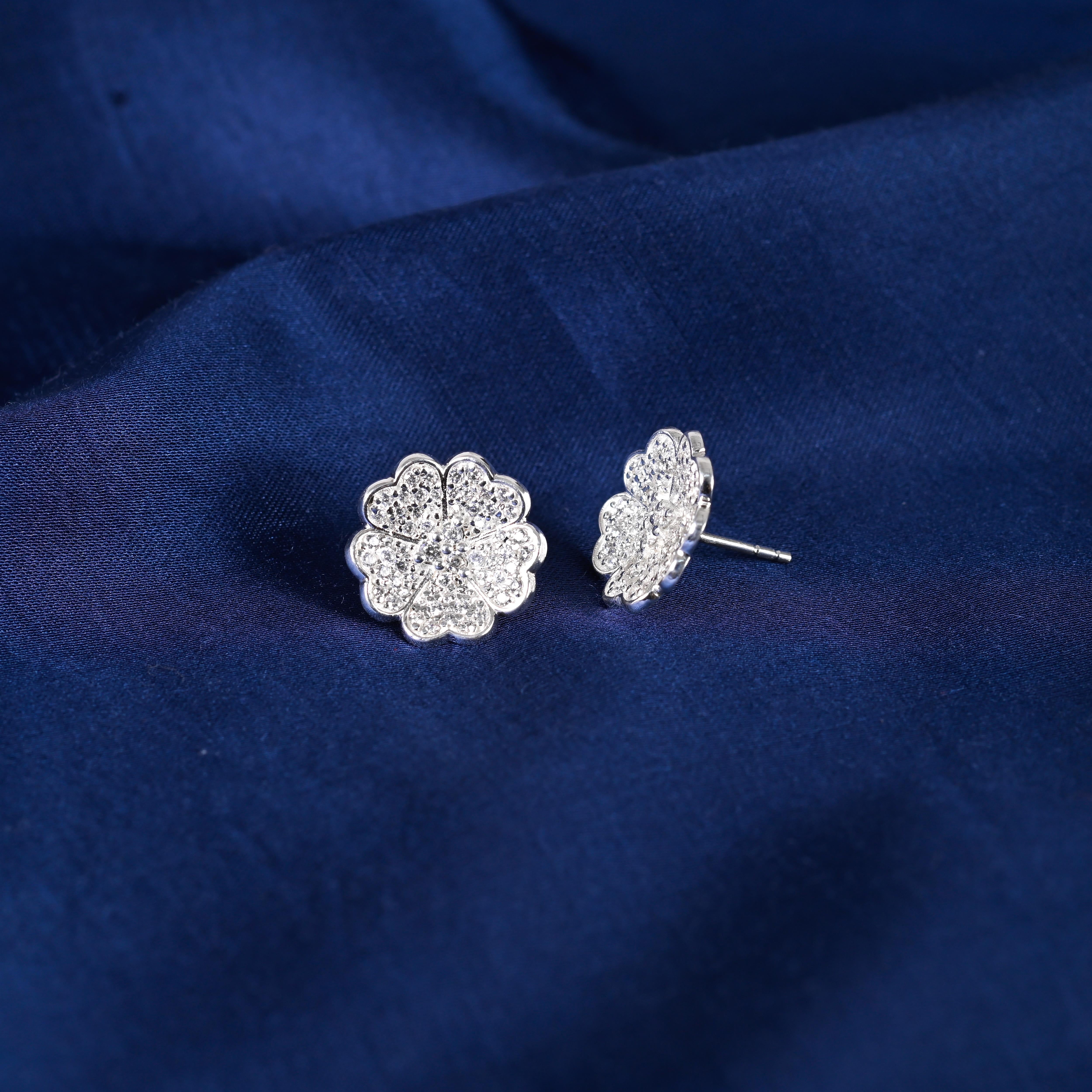 Talha Silver Zircon Earrings