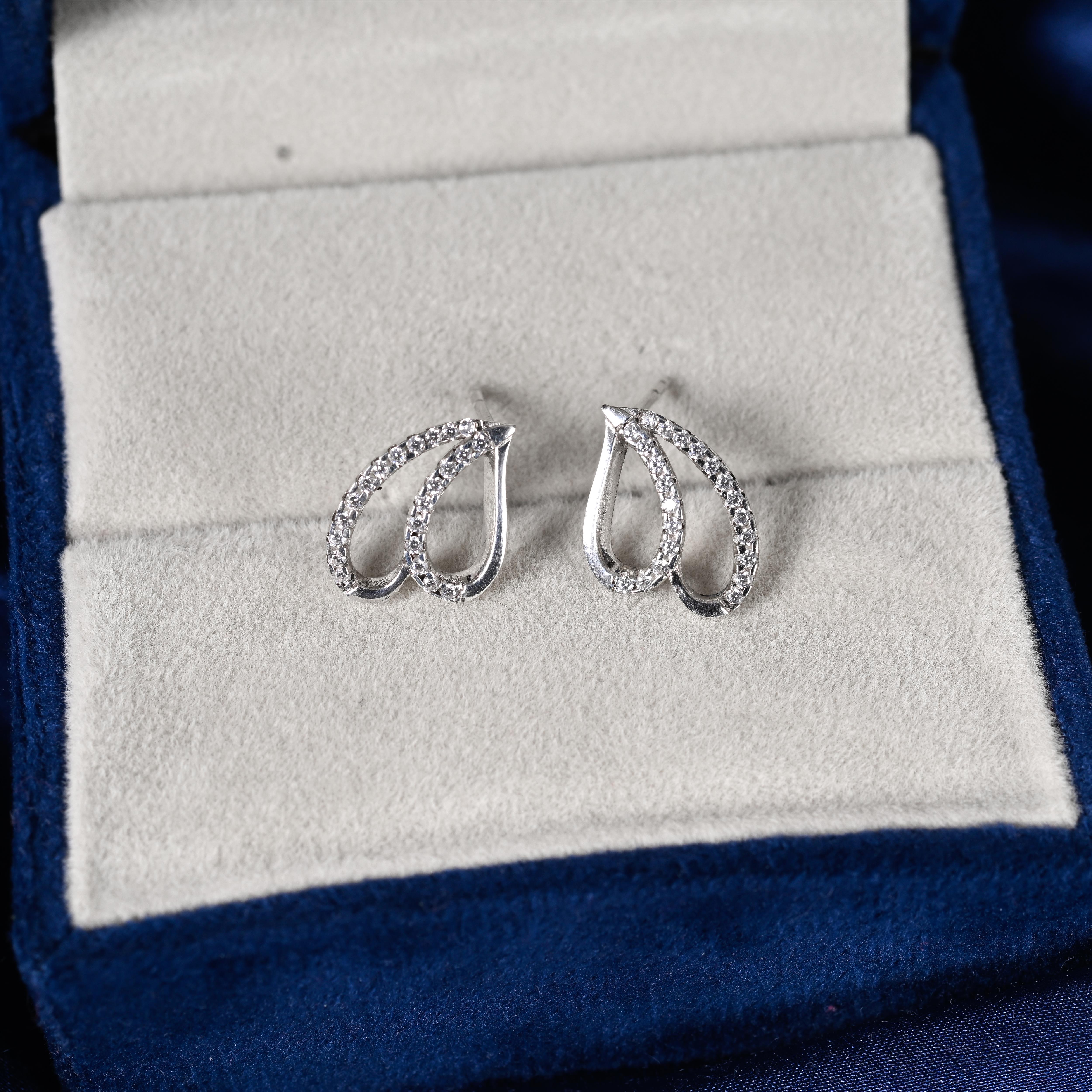 Enid Silver Zircon Earrings