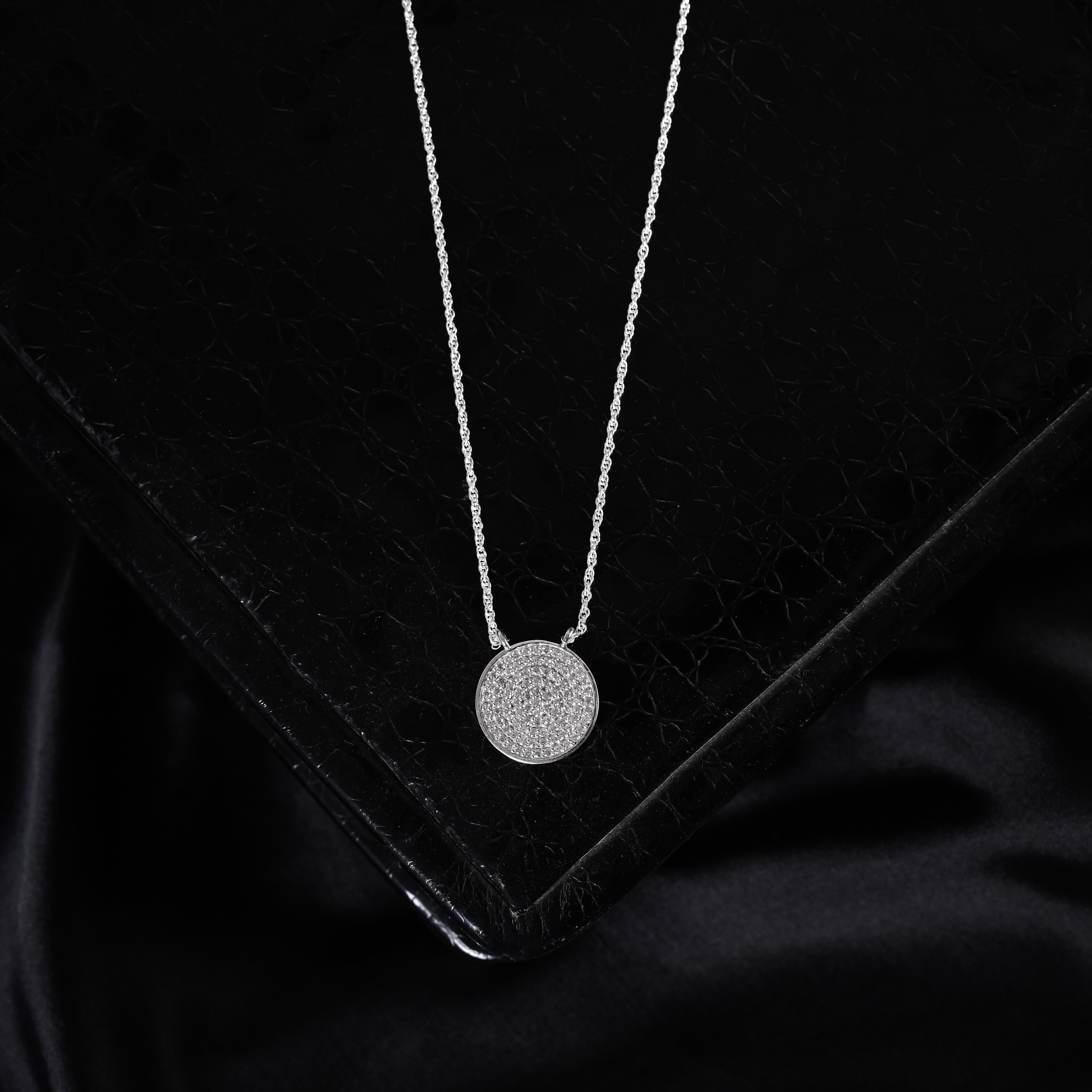 Rosetta Silver Zircon Necklace