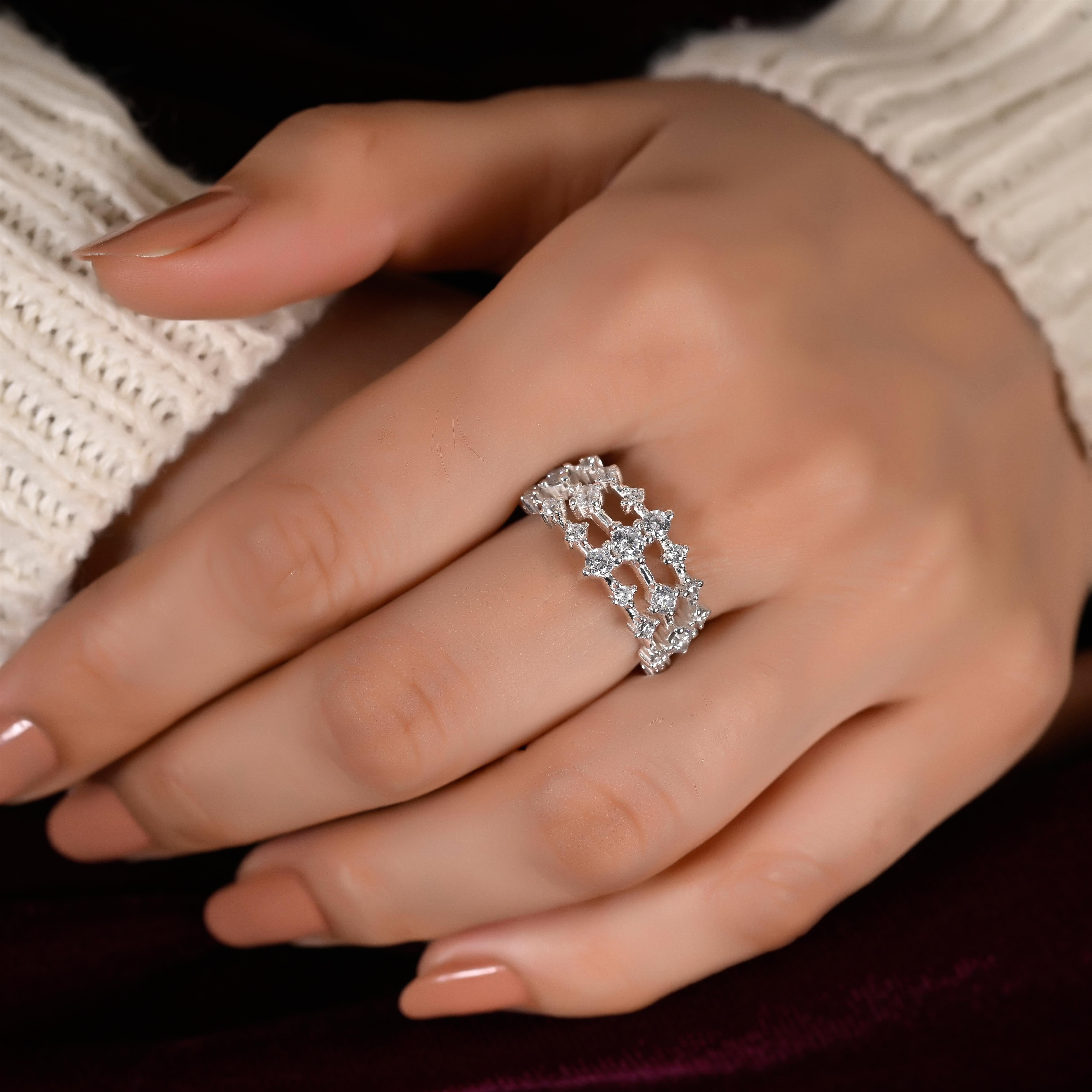 Romina Silver Zircon Ring