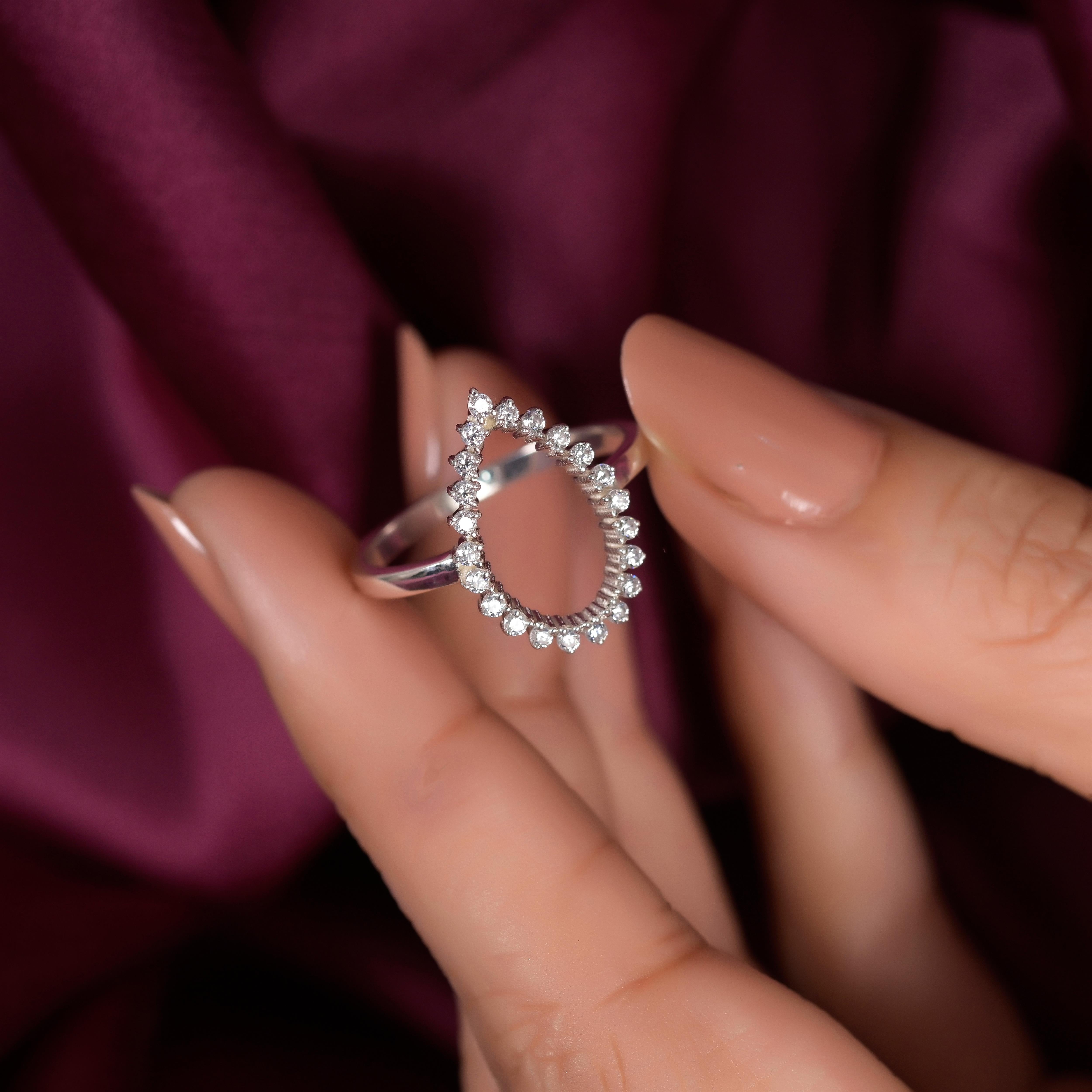 Alyssa Silver Zircon Ring