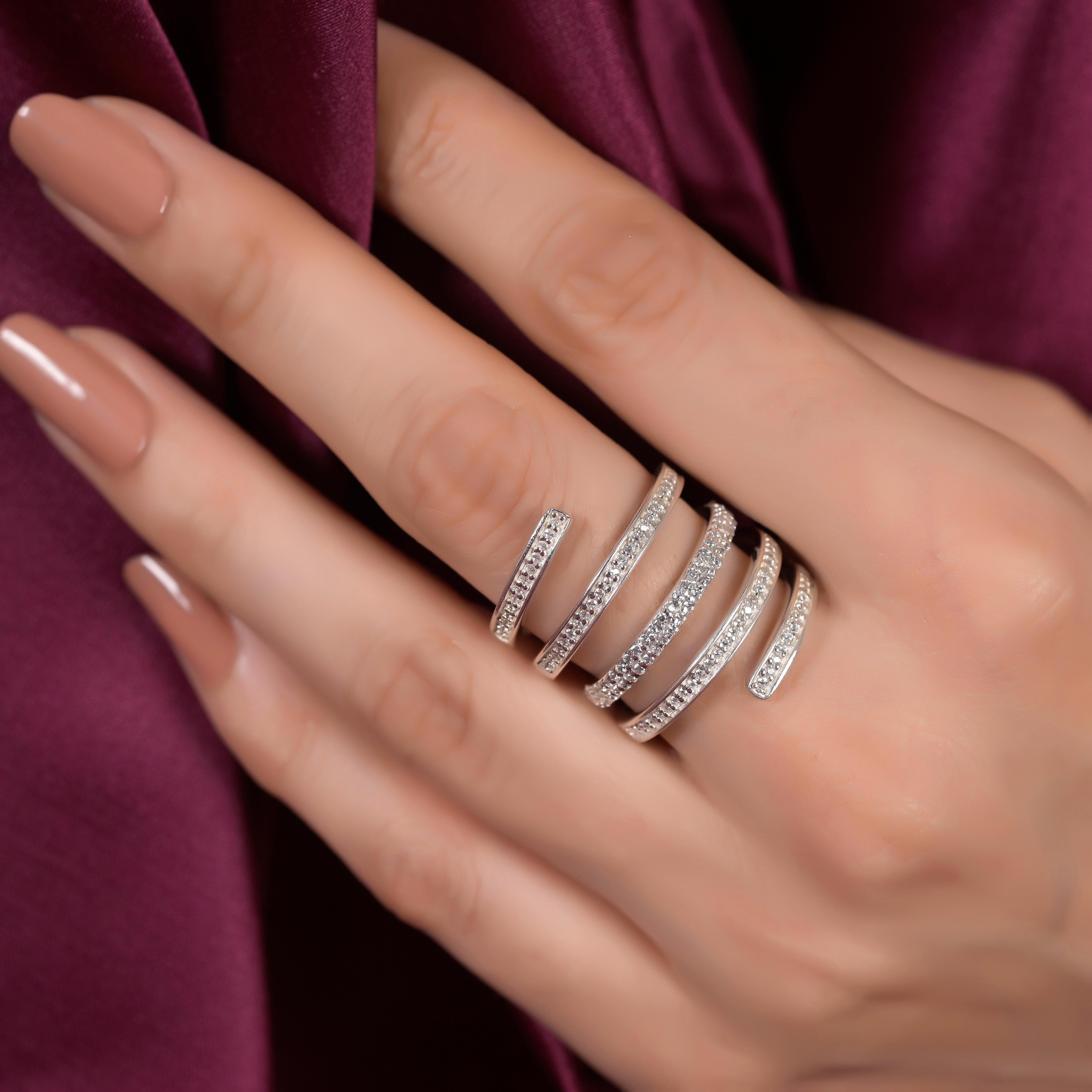 Emila Silver Zircon Ring