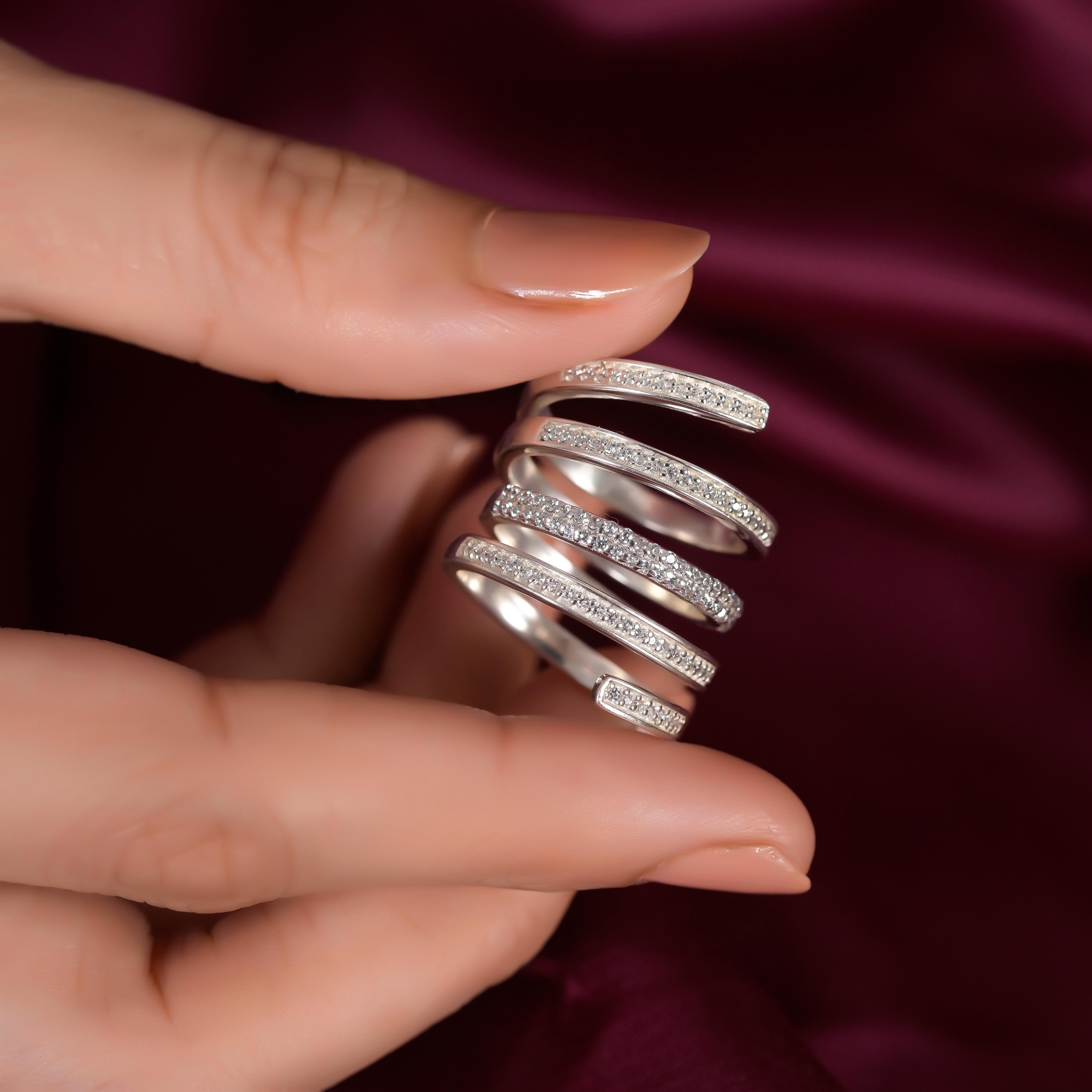 Emila Silver Zircon Ring