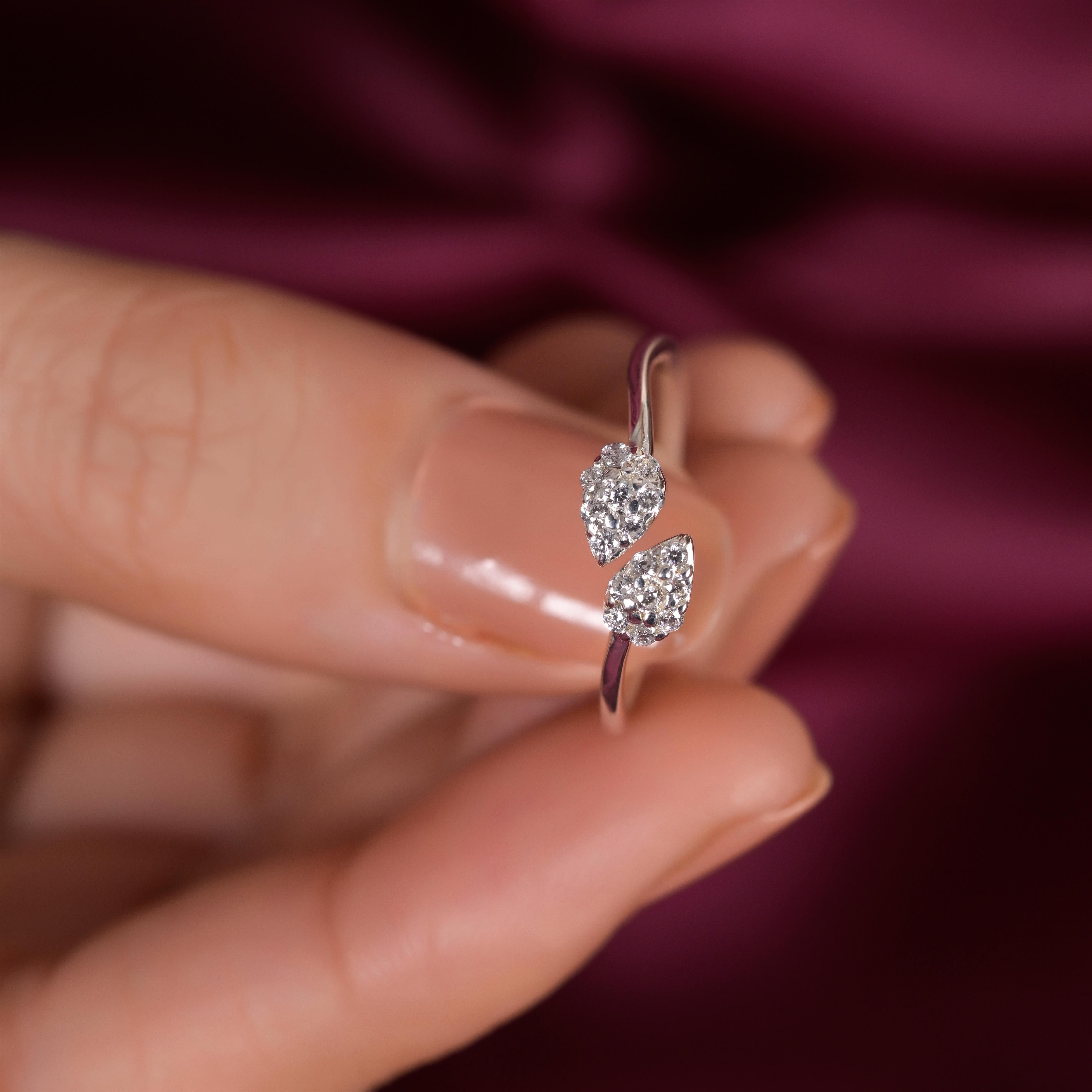 Rania Silver Zircon Ring