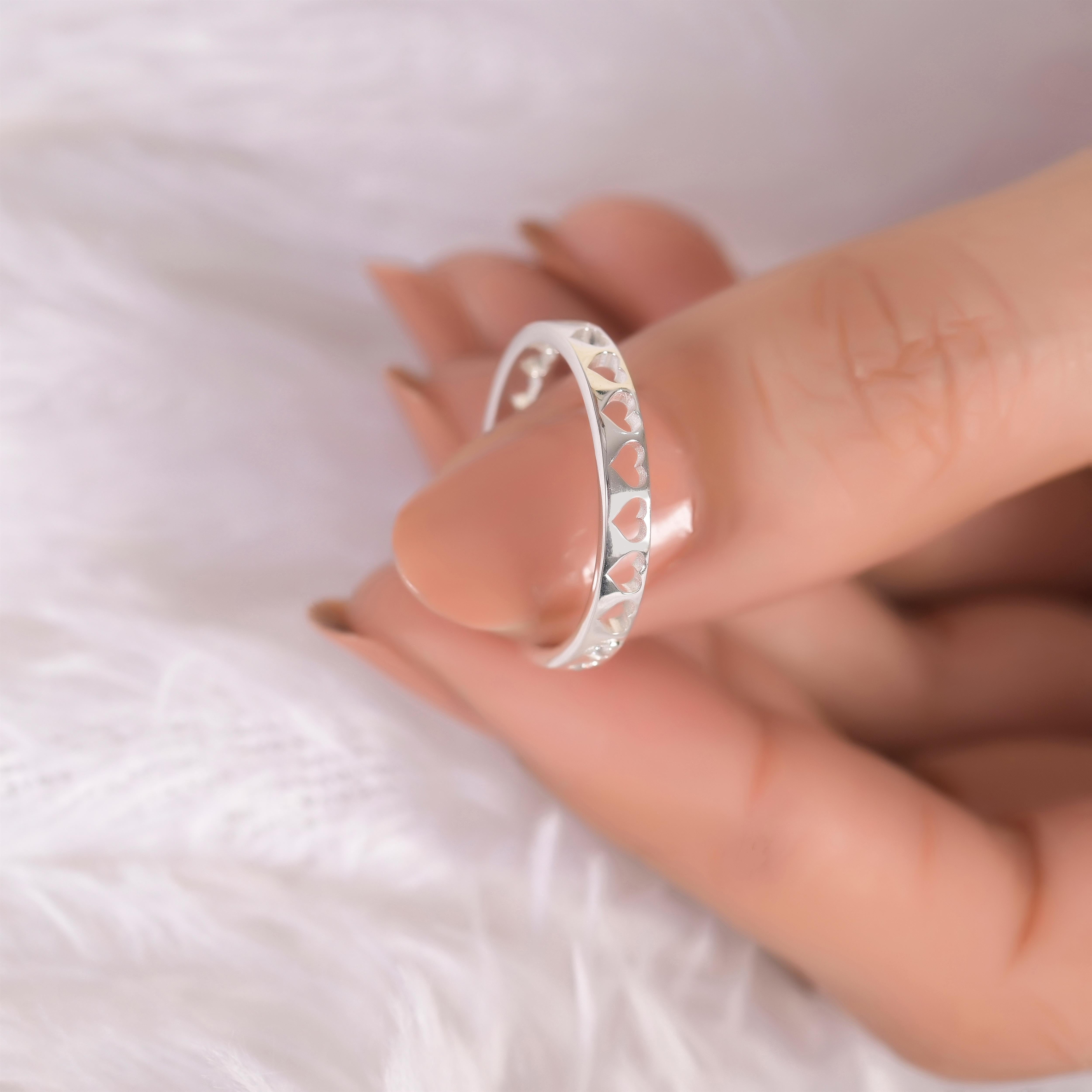 Minal Silver Zircon Ring