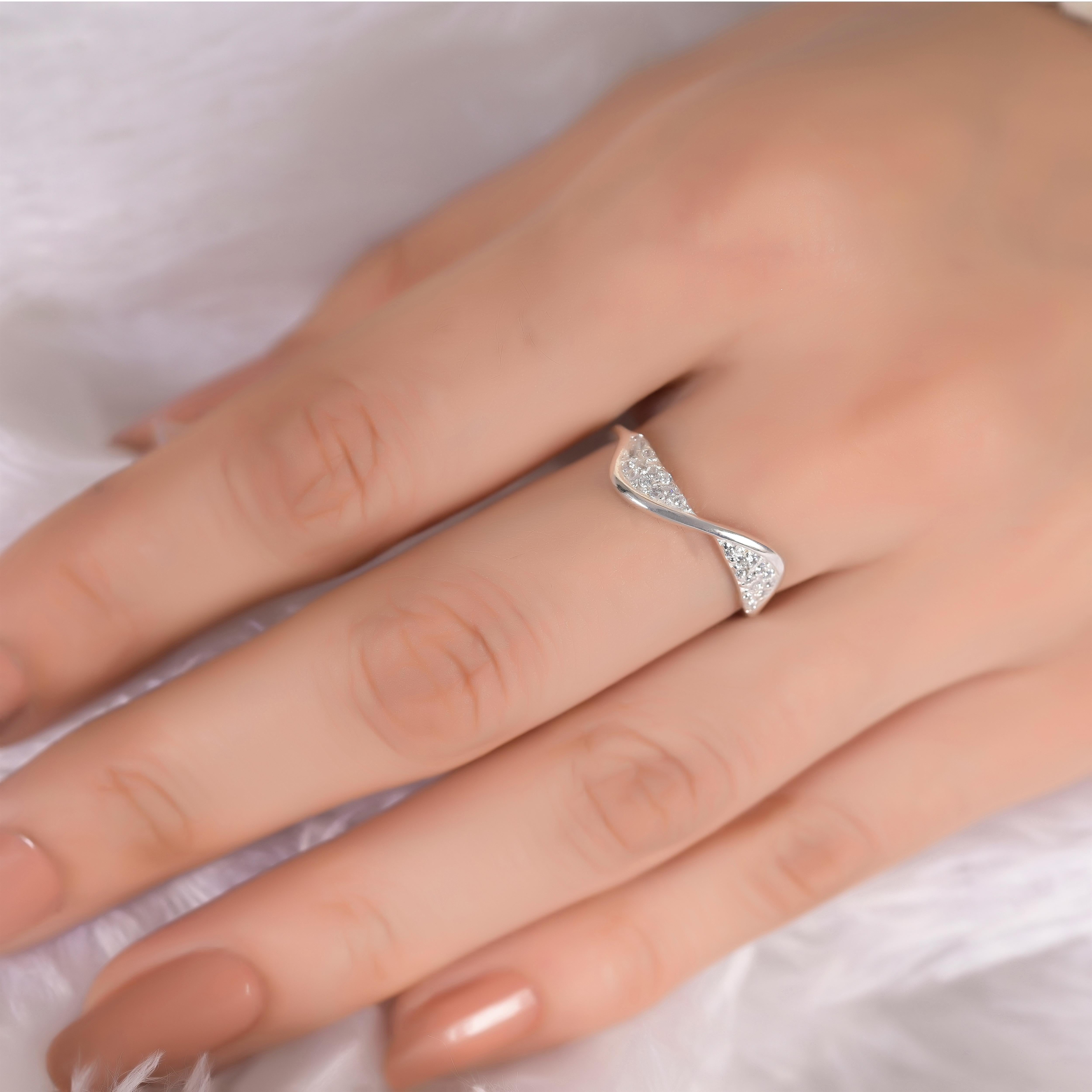 Miral Silver Zircon Ring